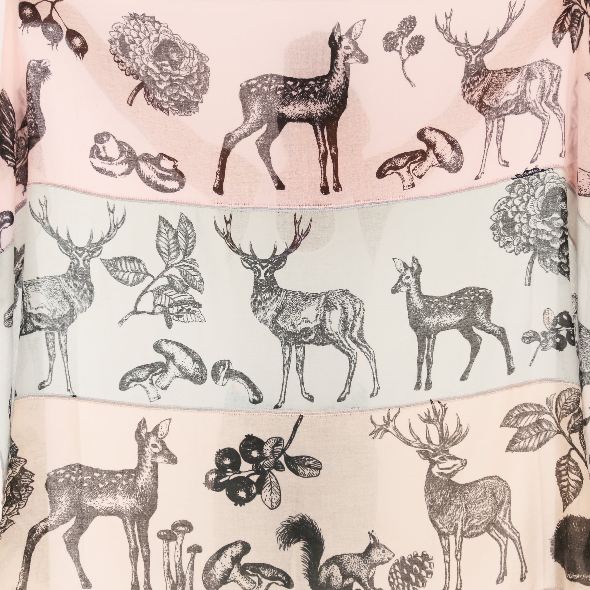 WOODLAND 3 COLOR FELTED CASHMERE SCARF