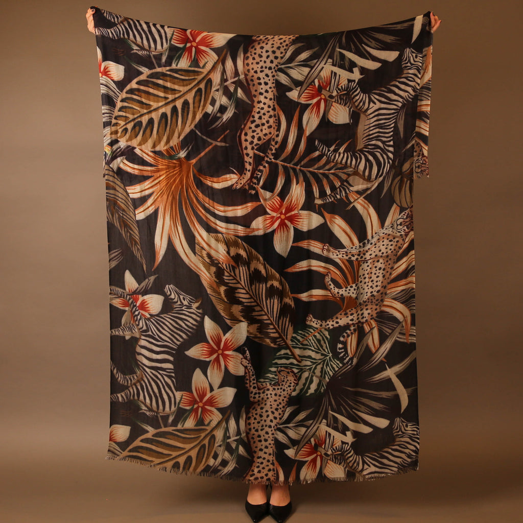 ZEBRA LEO CASHMERE SCARF