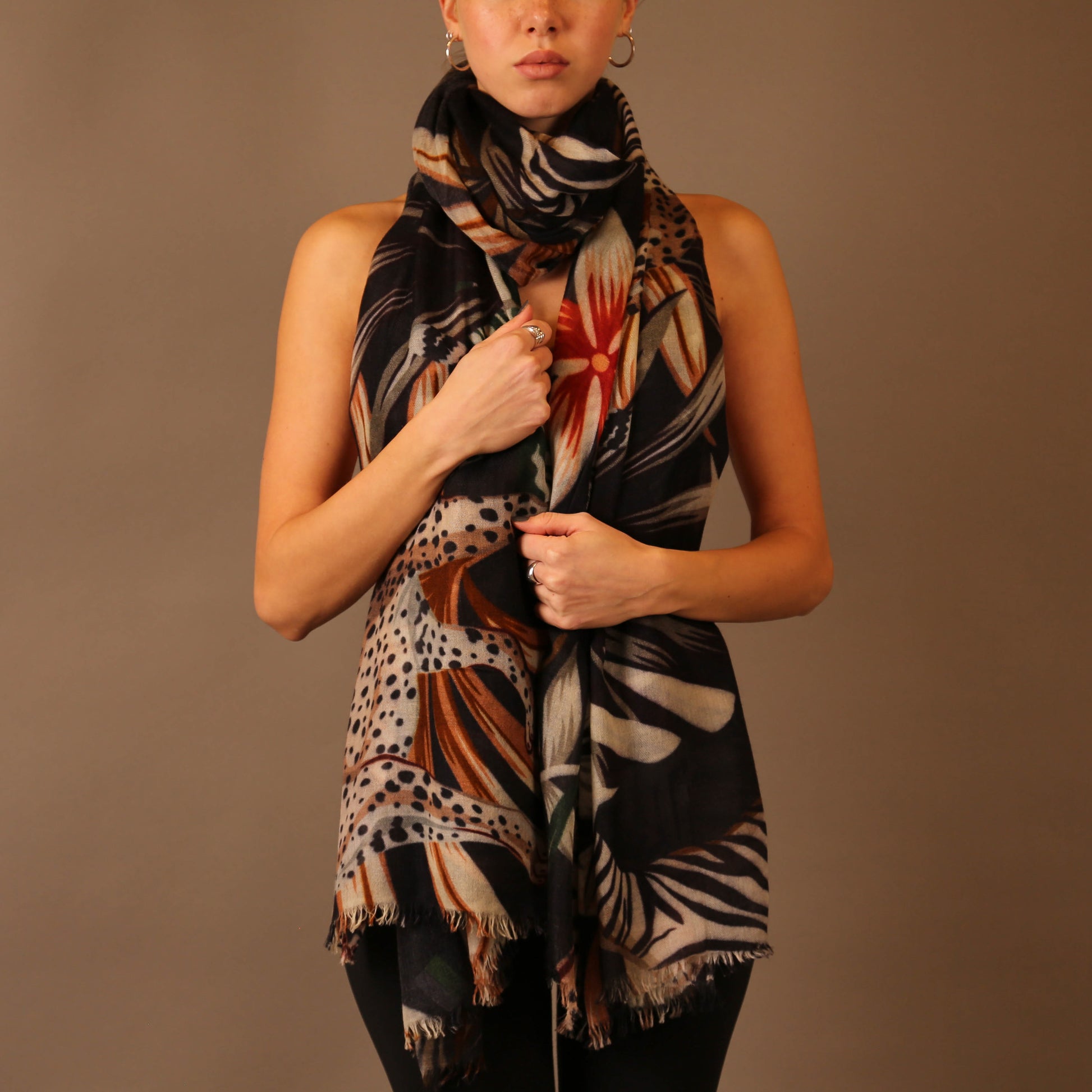 ZEBRA LEO CASHMERE SCARF
