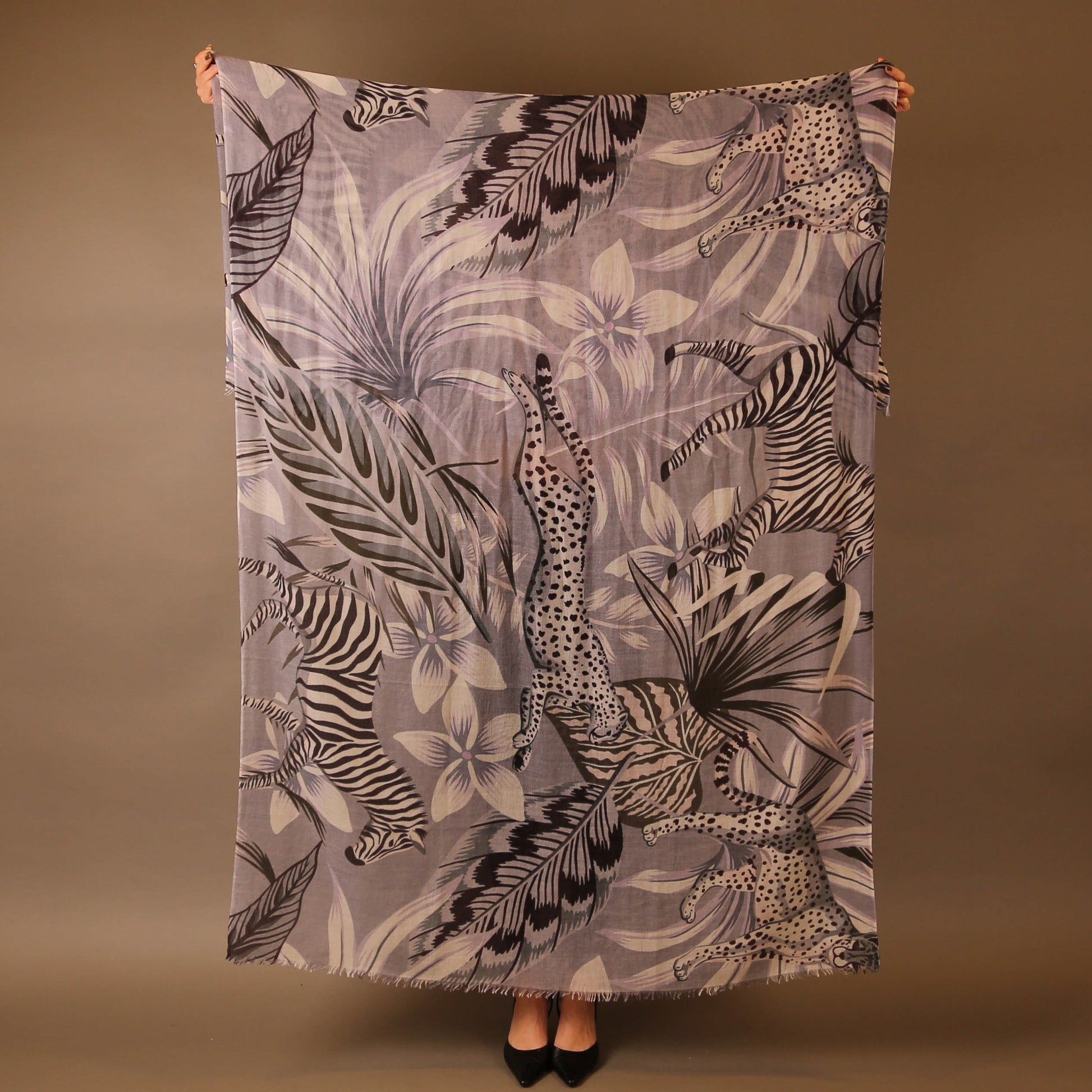 ZEBRA LEO CASHMERE SCARF