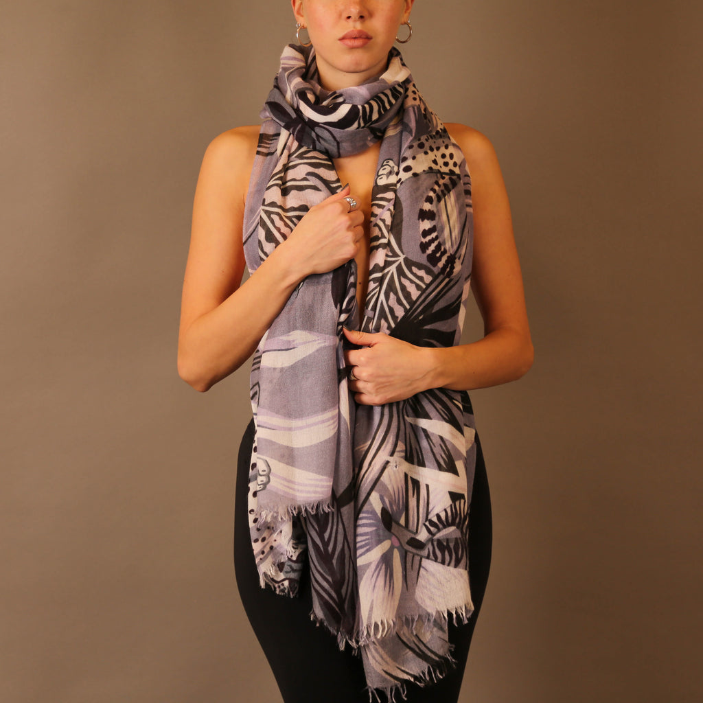 ZEBRA LEO CASHMERE SCARF
