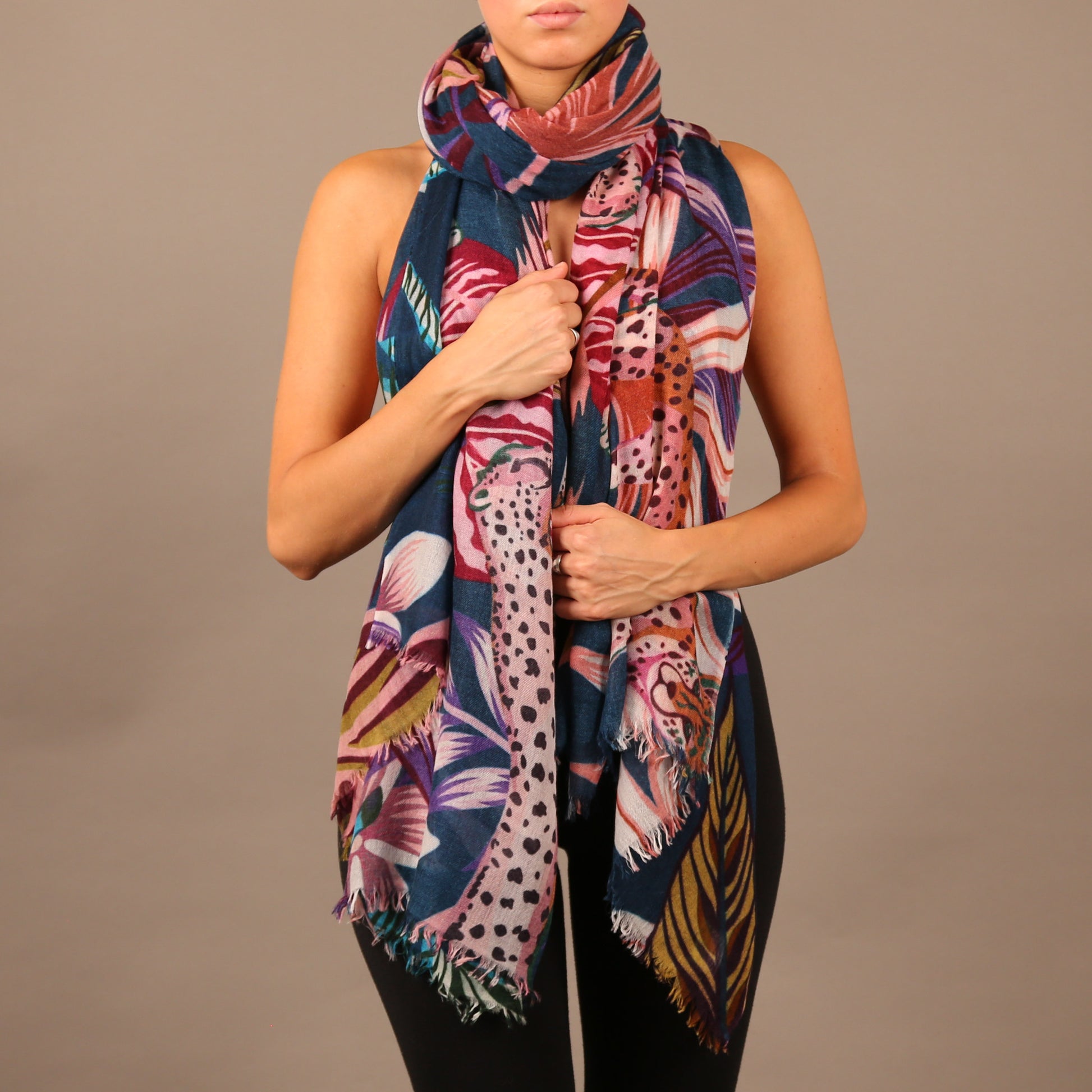 ZEBRA LEO CASHMERE SCARF