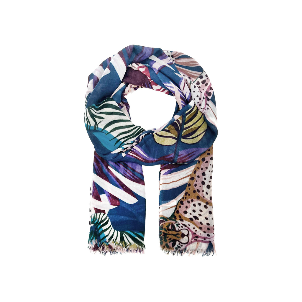 ZEBRA LEO CASHMERE SCARF