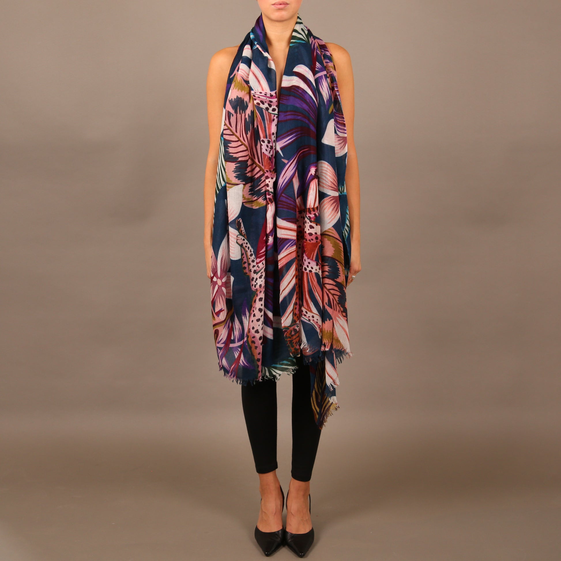 ZEBRA LEO CASHMERE SCARF