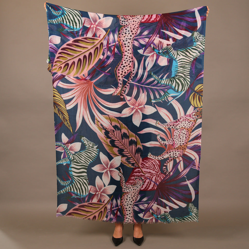 ZEBRA LEO CASHMERE SCARF