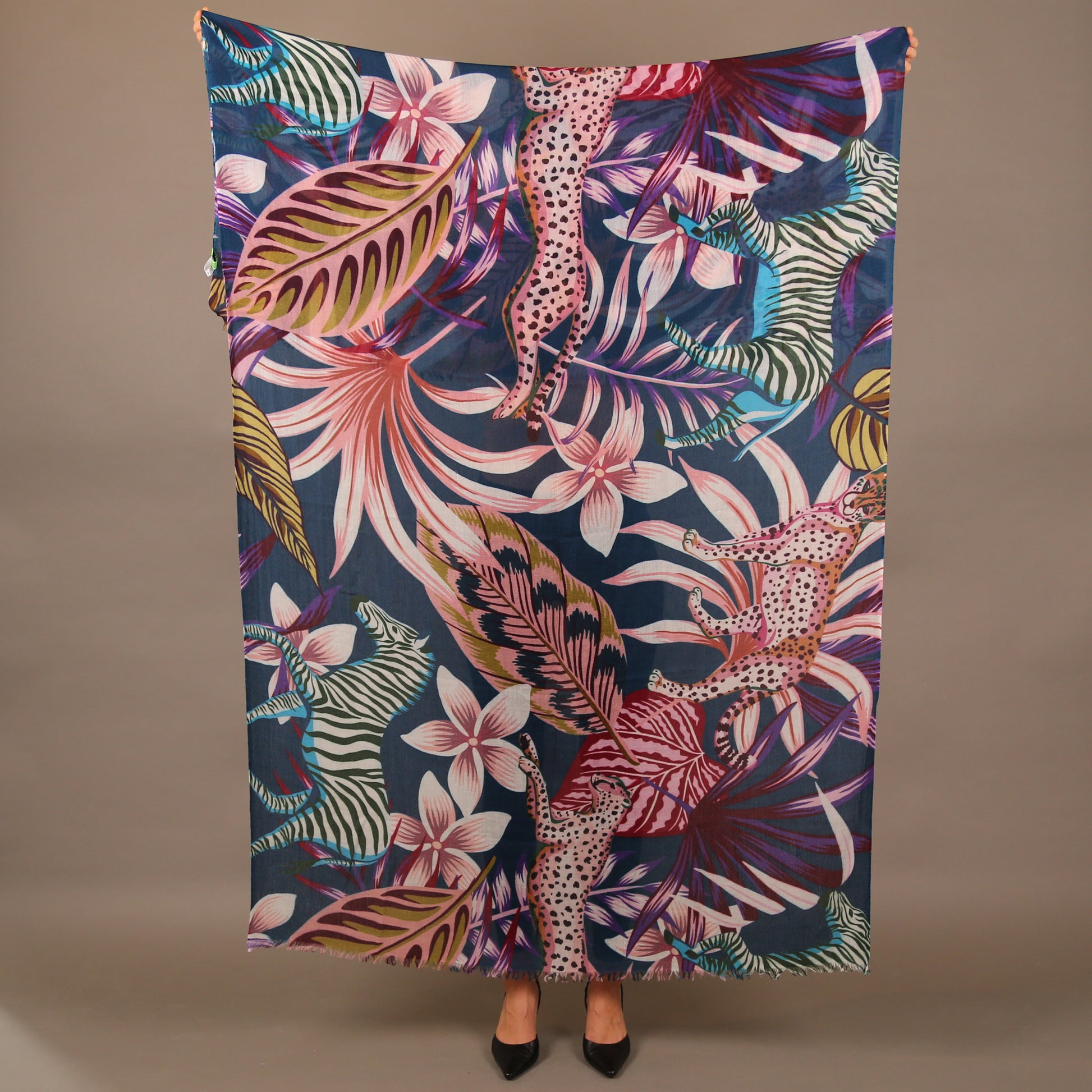 ZEBRA LEO CASHMERE SCARF