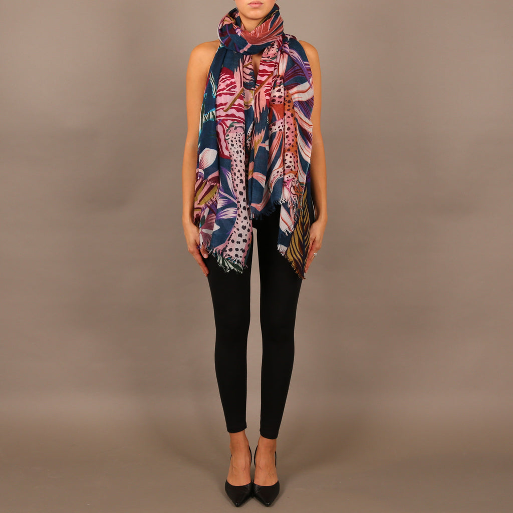 ZEBRA LEO CASHMERE SCARF