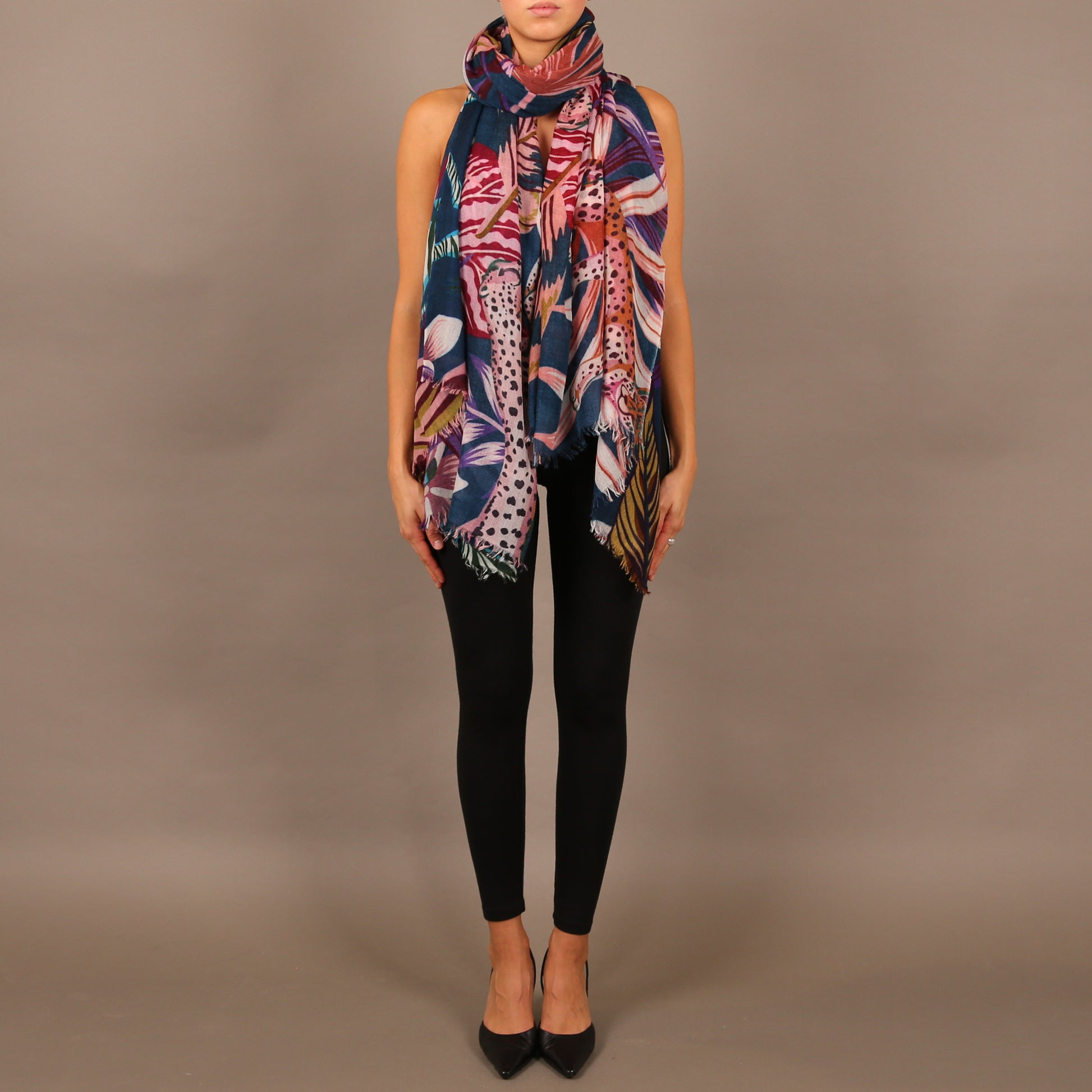ZEBRA LEO CASHMERE SCARF