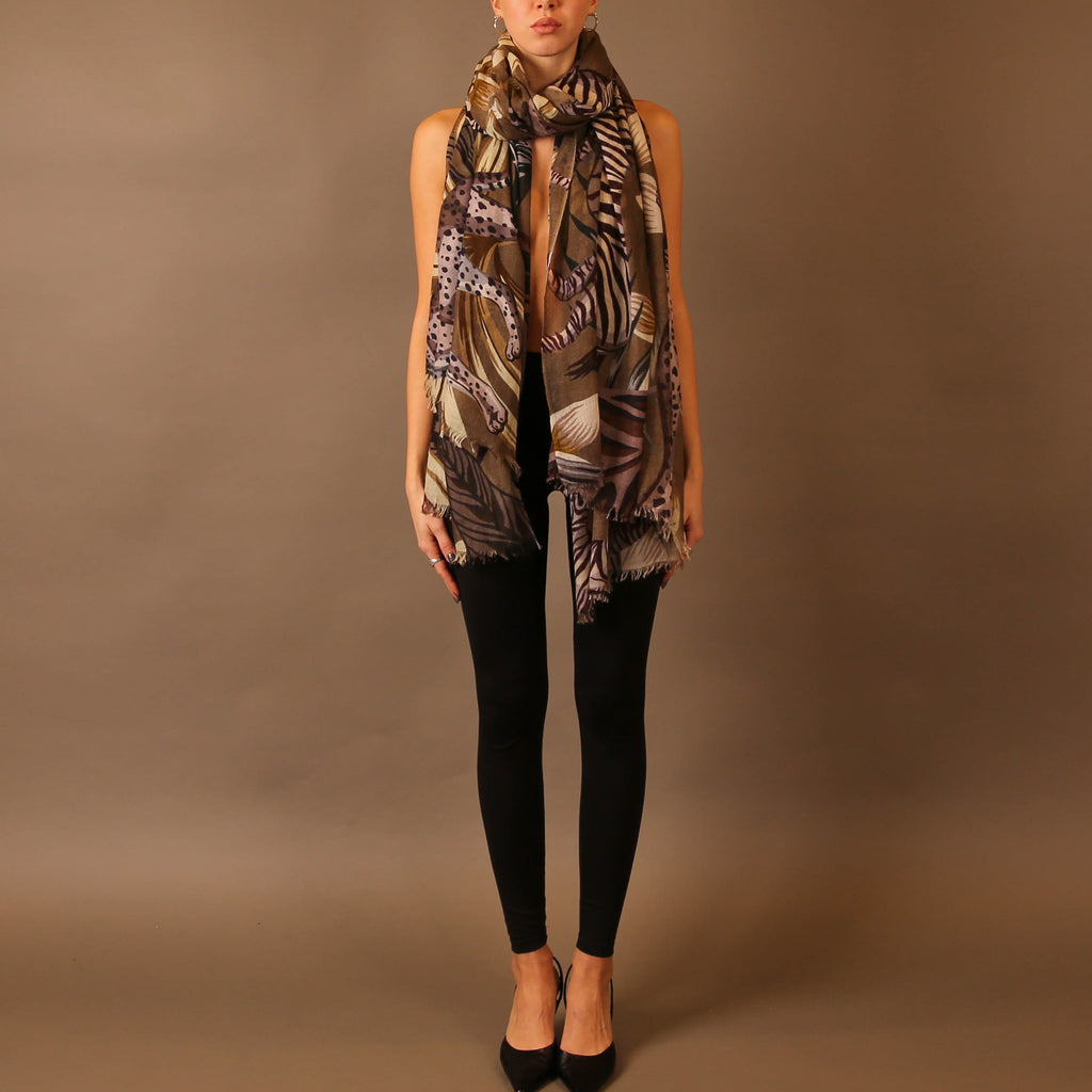 ZEBRA LEO CASHMERE SCARF