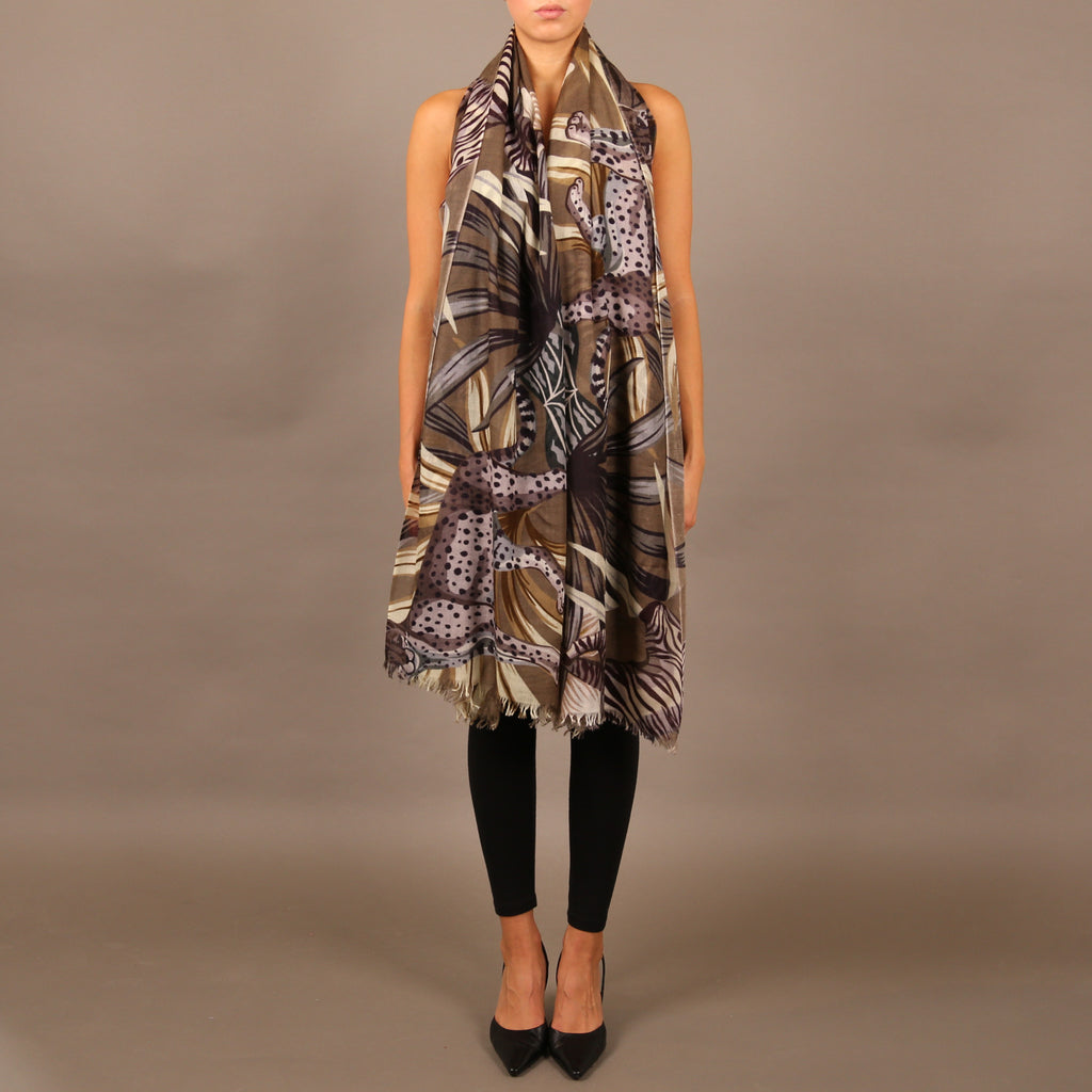 ZEBRA LEO CASHMERE SCARF
