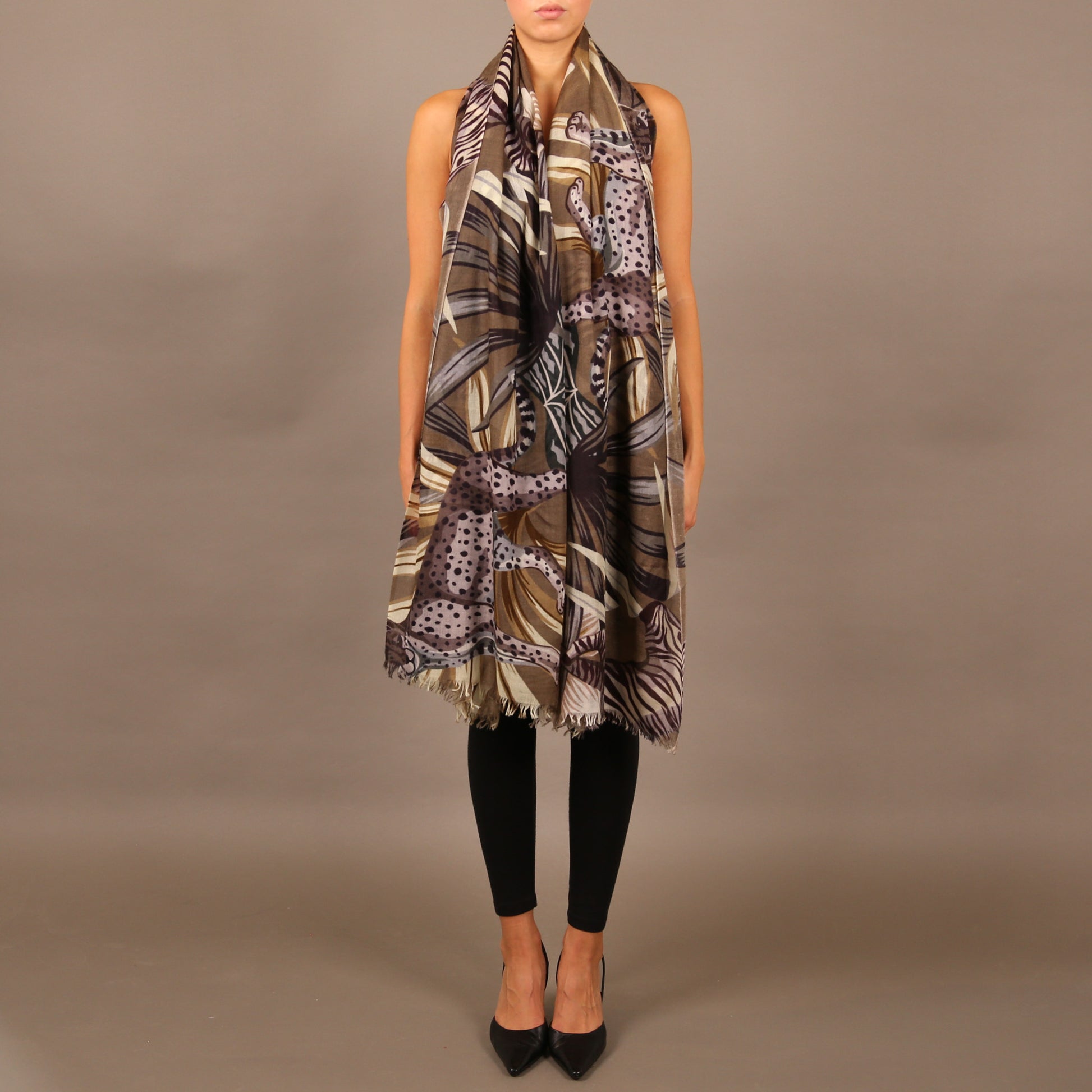 ZEBRA LEO CASHMERE SCARF