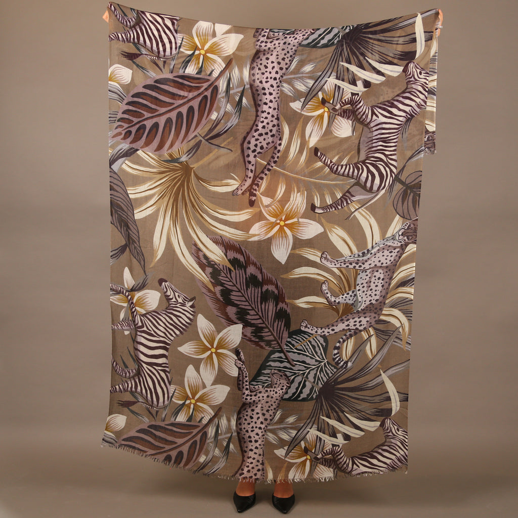 ZEBRA LEO CASHMERE SCARF