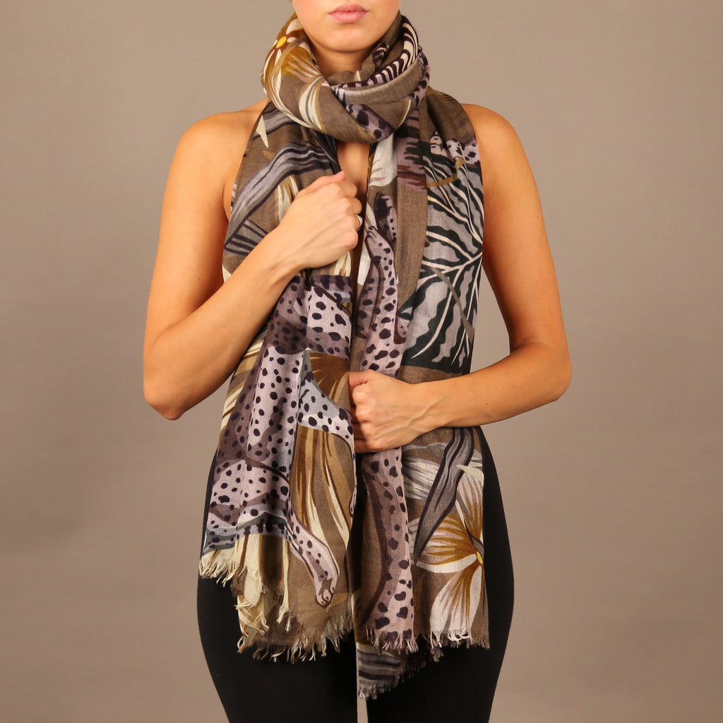 ZEBRA LEO CASHMERE SCARF