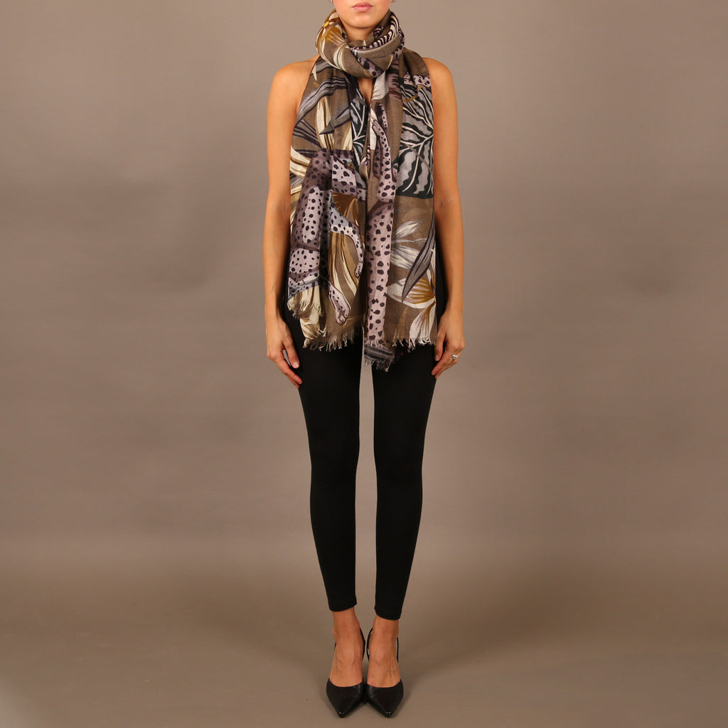 ZEBRA LEO CASHMERE SCARF