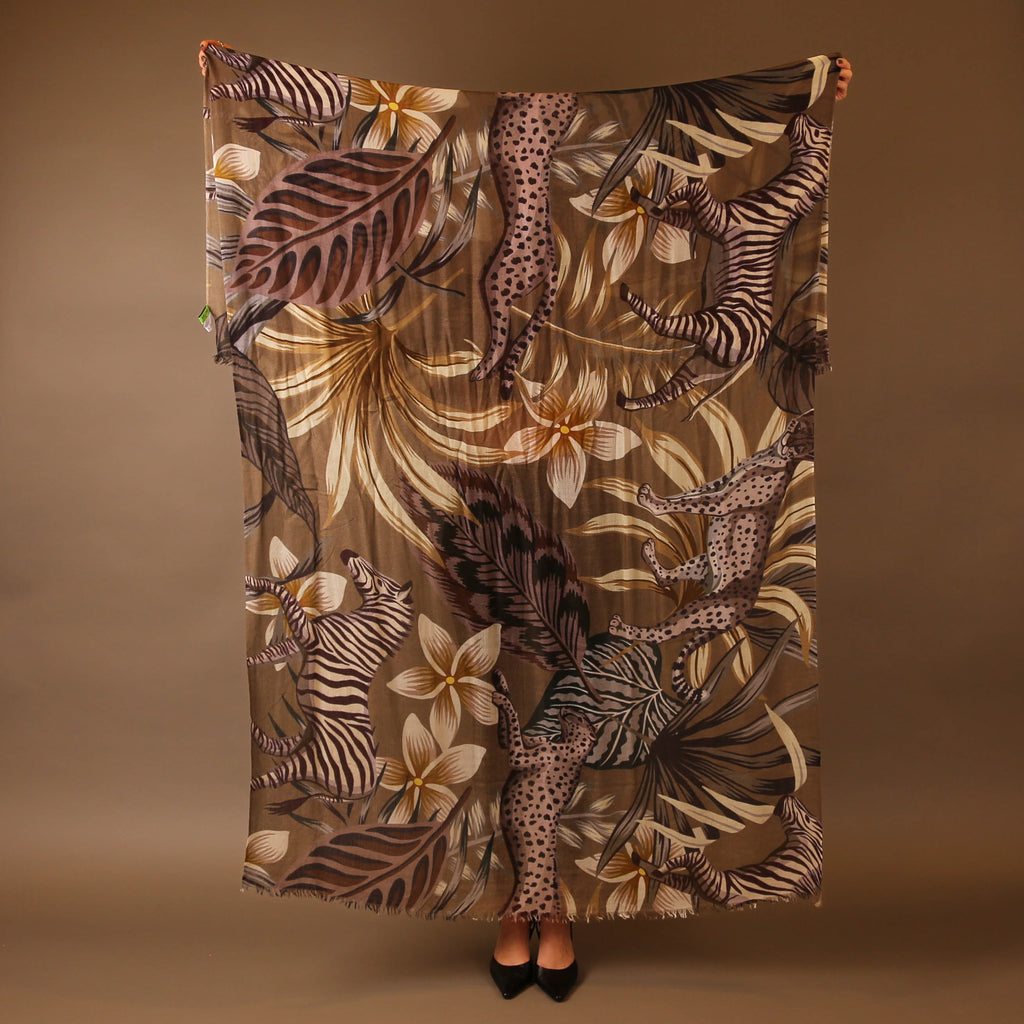 ZEBRA LEO CASHMERE SCARF