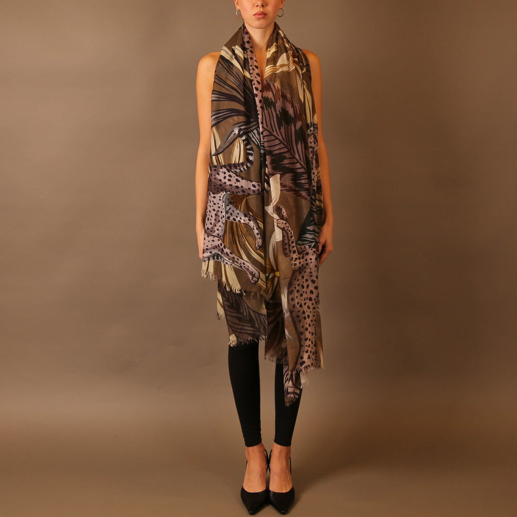 ZEBRA LEO CASHMERE SCARF