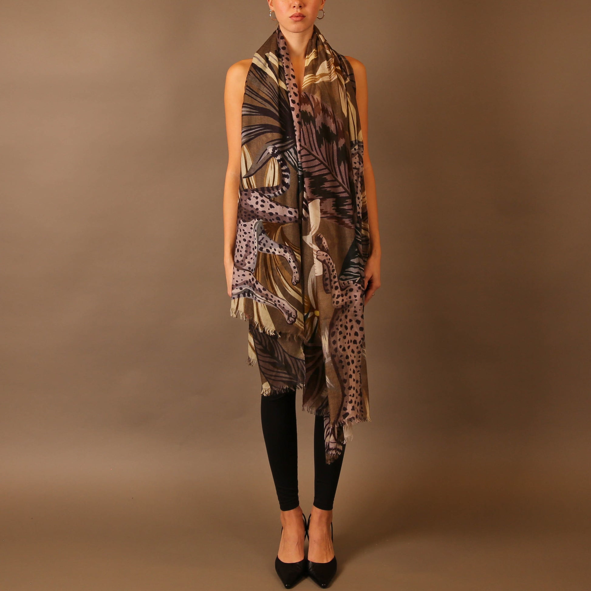 ZEBRA LEO CASHMERE SCARF