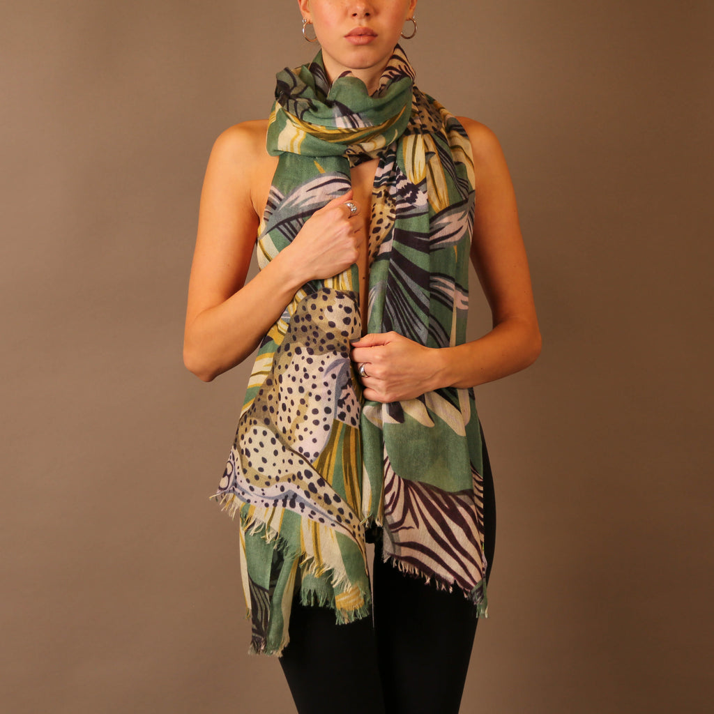 ZEBRA LEO CASHMERE SCARF