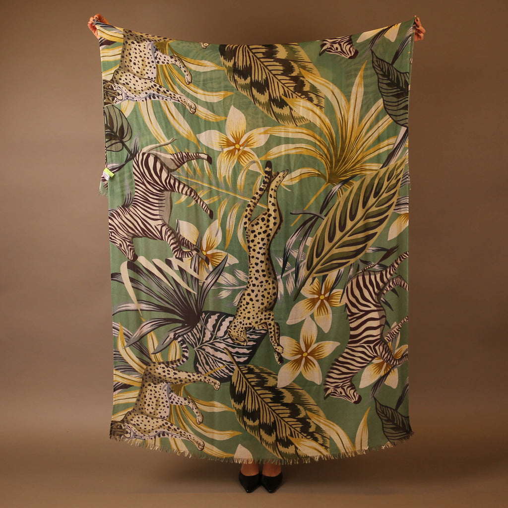 ZEBRA LEO CASHMERE SCARF