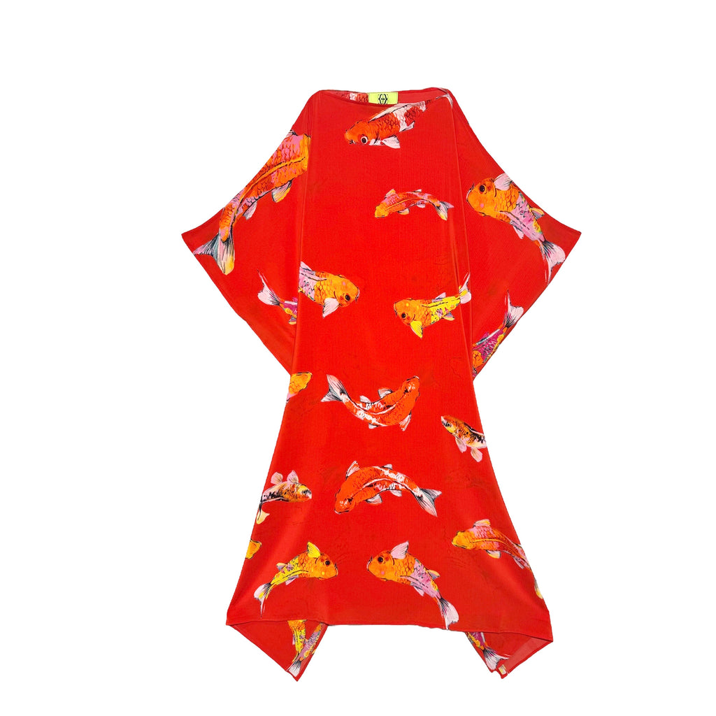 KOI SILK TUNIC - RED