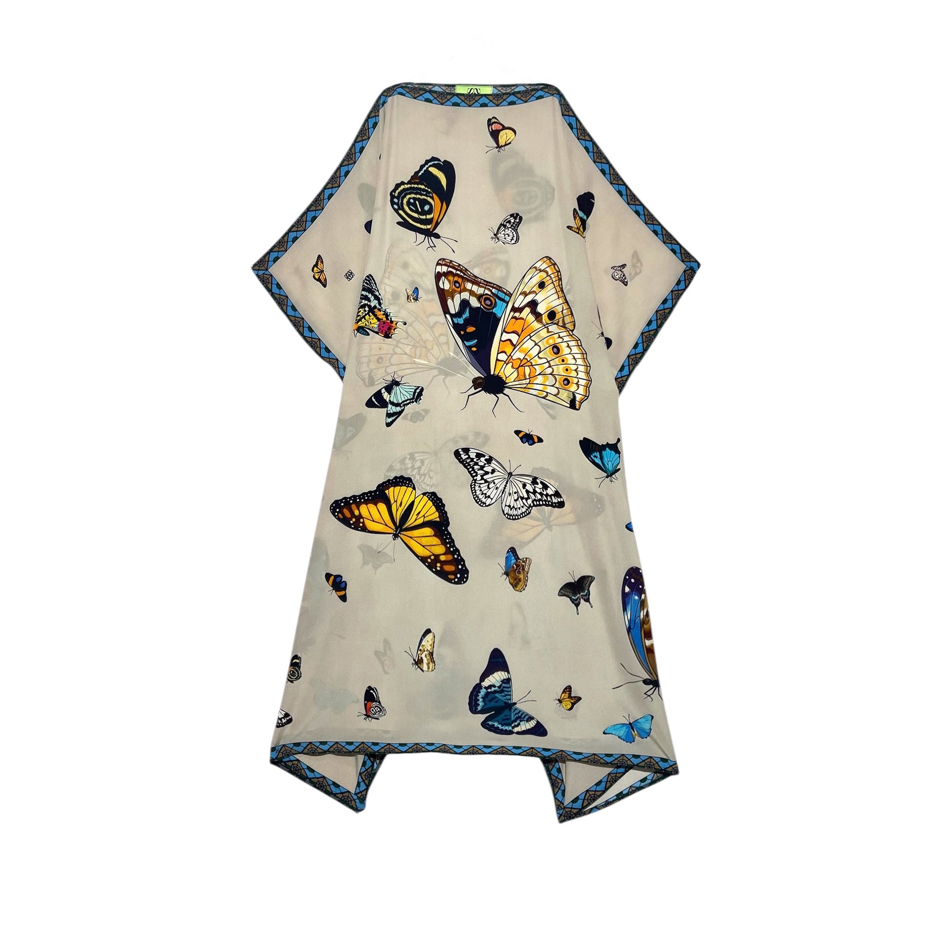 VENICE BUTTERFLY SILK TUNIC - TAUPE