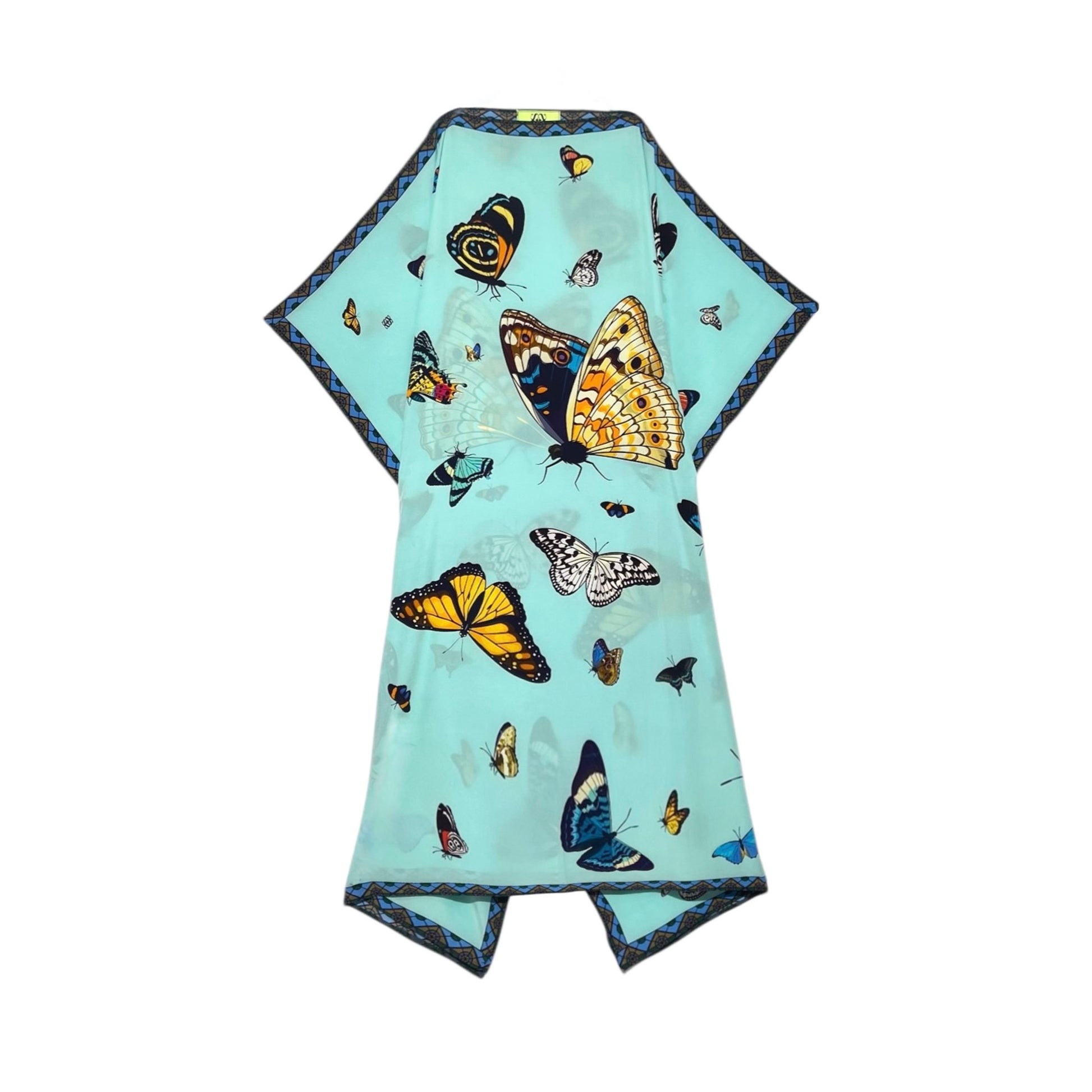 VENICE BUTTERFLY SILK TUNIC - MINT