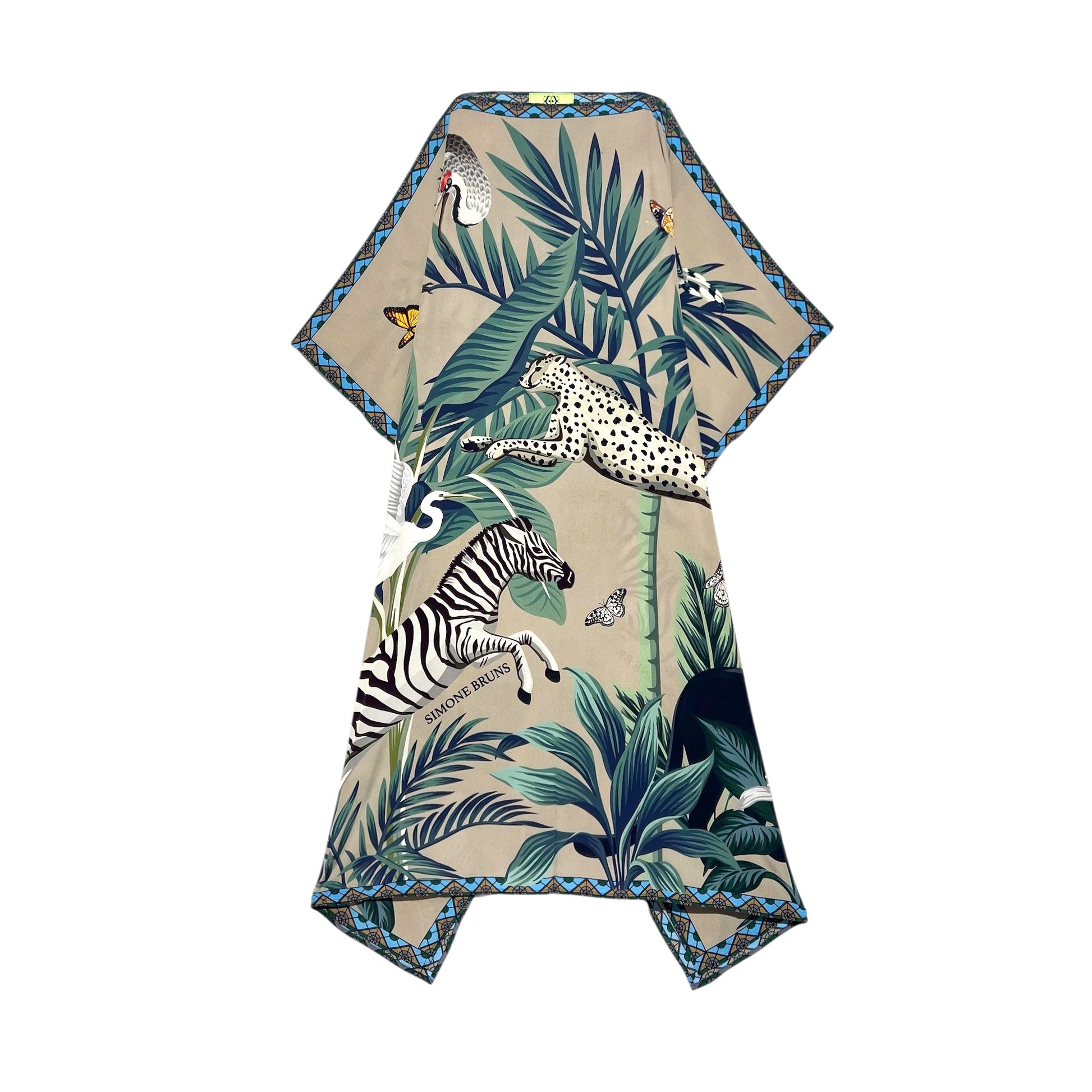 VENICE ANIMAL SILK TUNIC - TAUPE