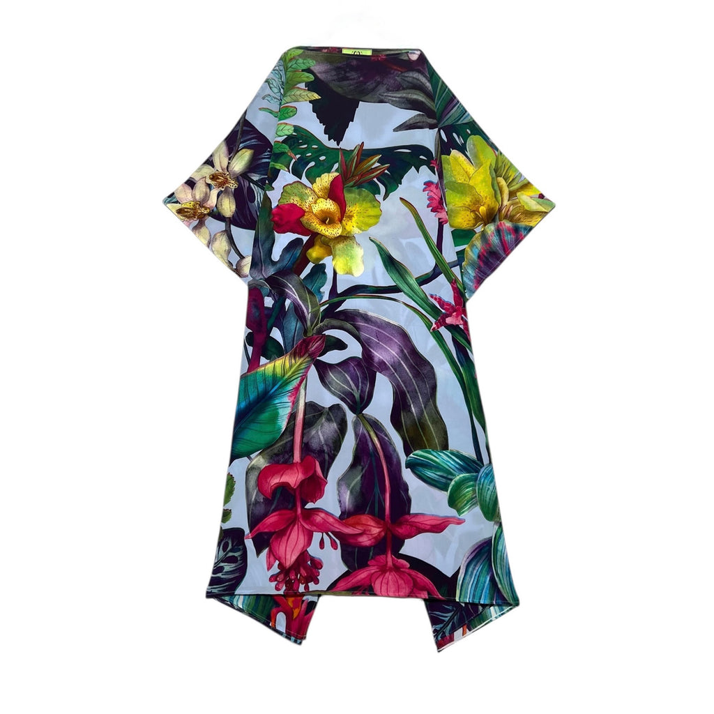 ORCHEDIA SILK TUNIC - LIGHT BLUE