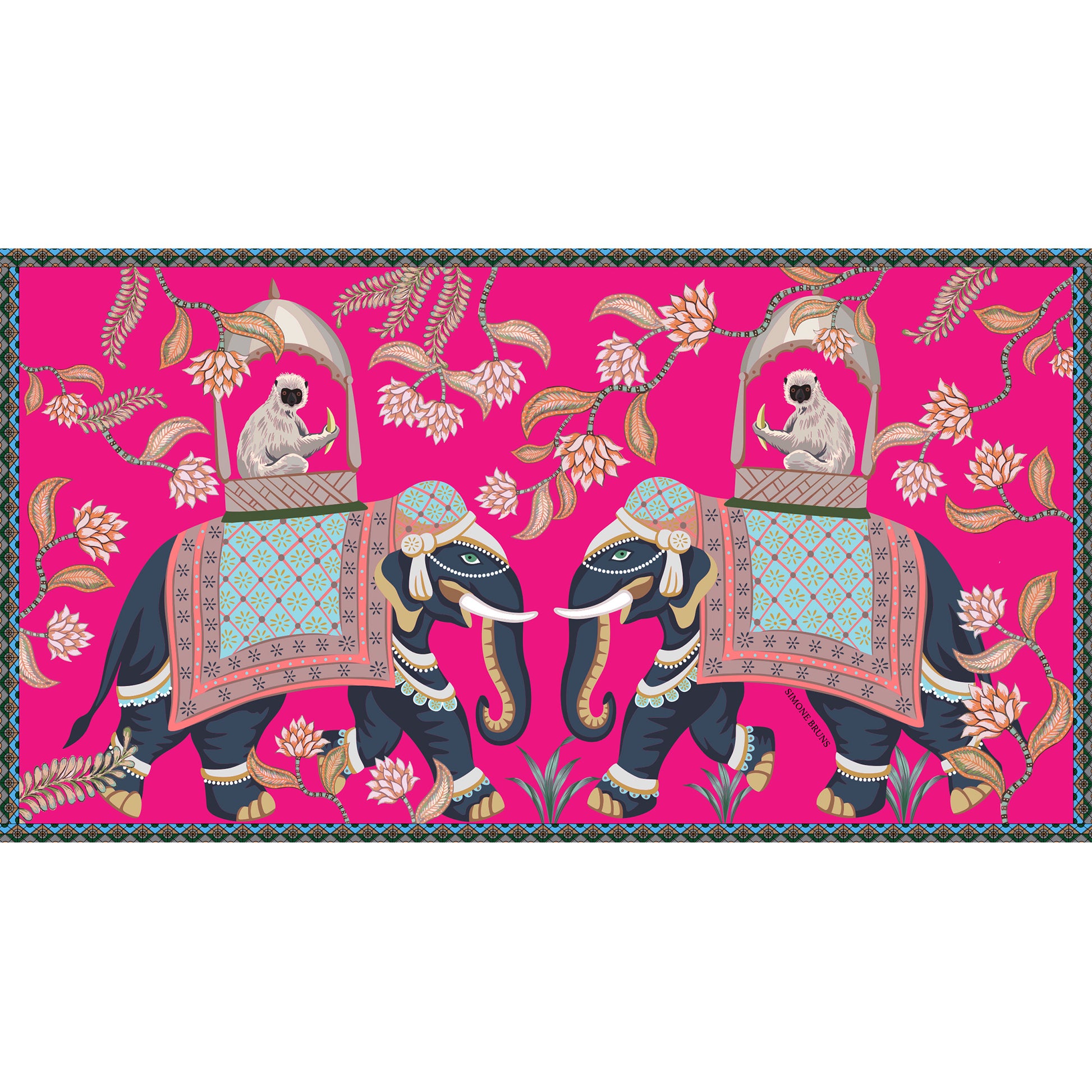 INDIANA CASHMERE SCARF - DAYGLOW