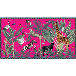 VENICE ANIMAL CASHMERE SCARF - DAYGLOW