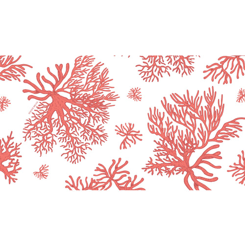 AMORAL CASHMERE SCARF - OFF WHITE/CORAL