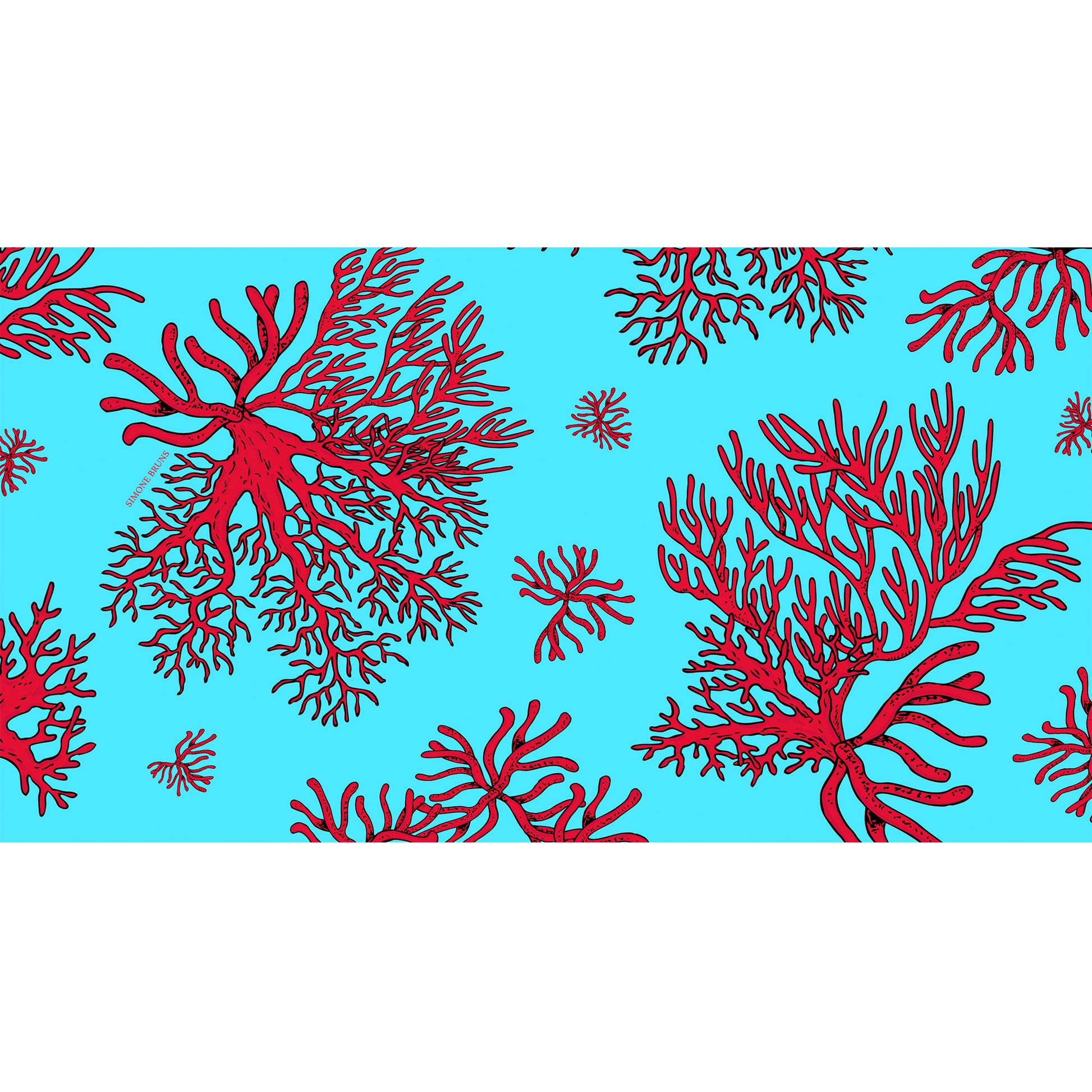 AMORAL CASHMERE SCARF - CYNE/RED