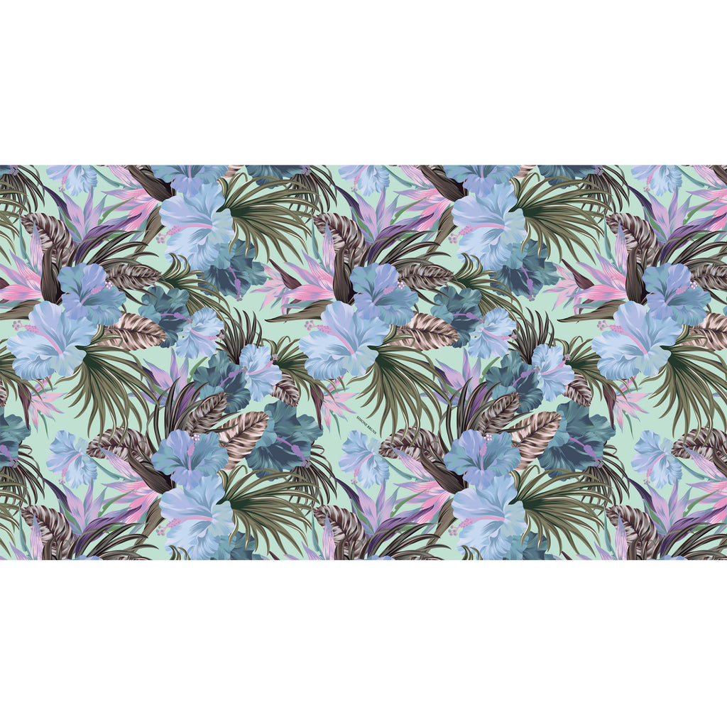 HIBISCUS CASHMERE SCARF - MINT