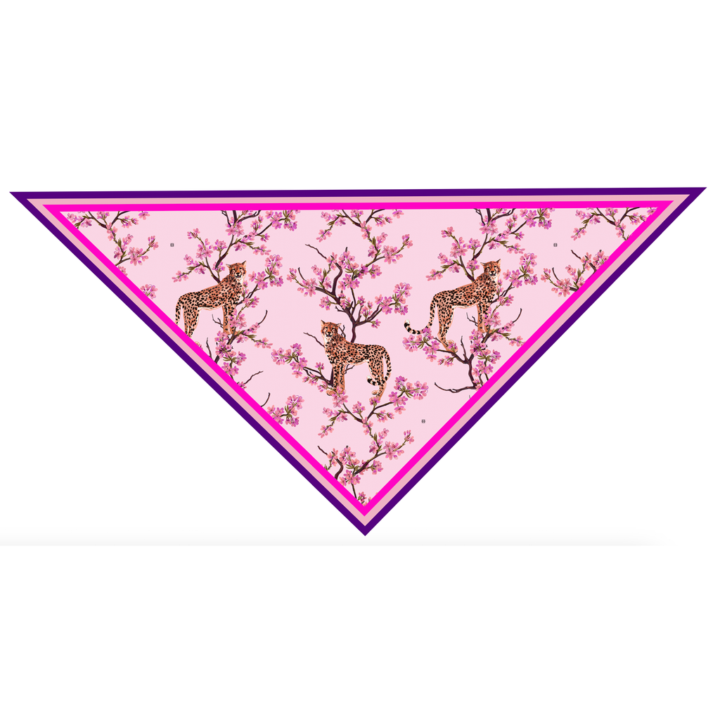 CHILLEO TRIANGLE CASHMERE SCARF - LIGHT ROSE