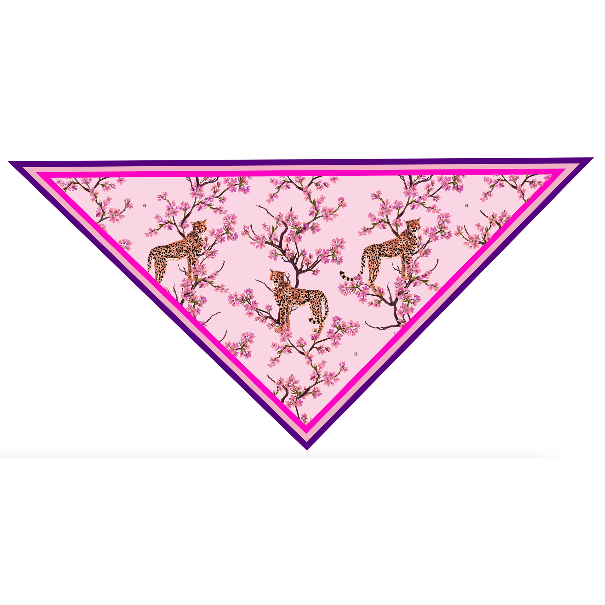 CHILLEO TRIANGLE CASHMERE SCARF - LIGHT ROSE