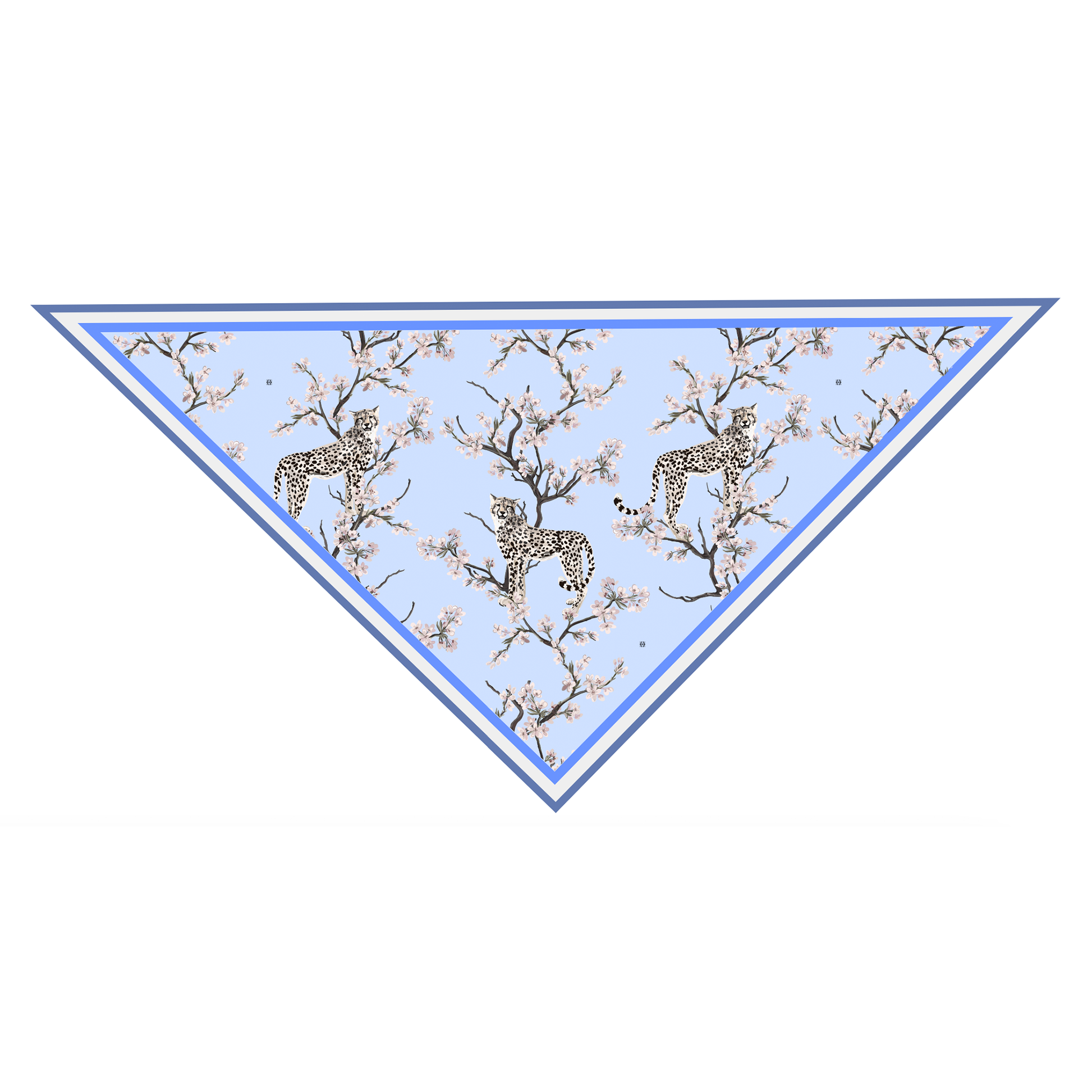 CHILLEO TRIANGLE CASHMERE SCARF - LIGHT BLUE