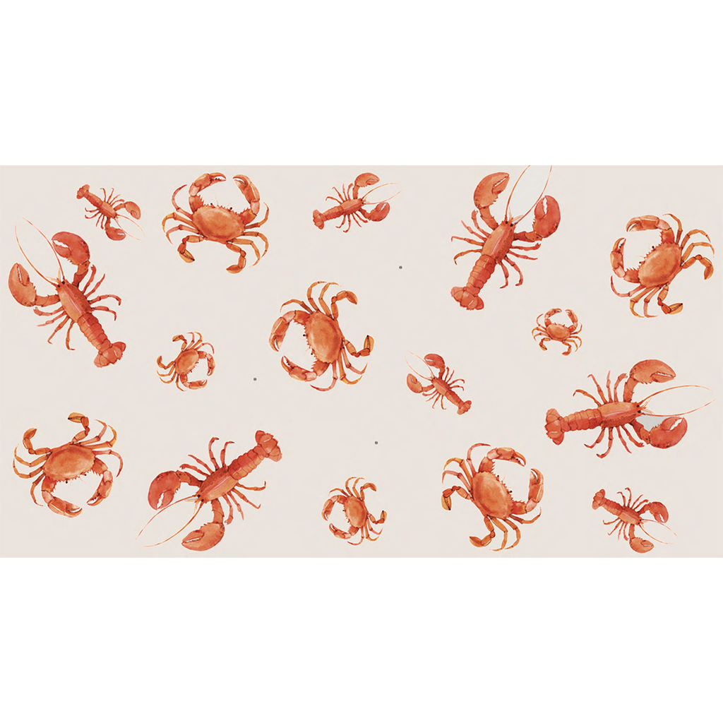 CRAB & LOBSTER CASHMERE SCARF - OFF WHITE