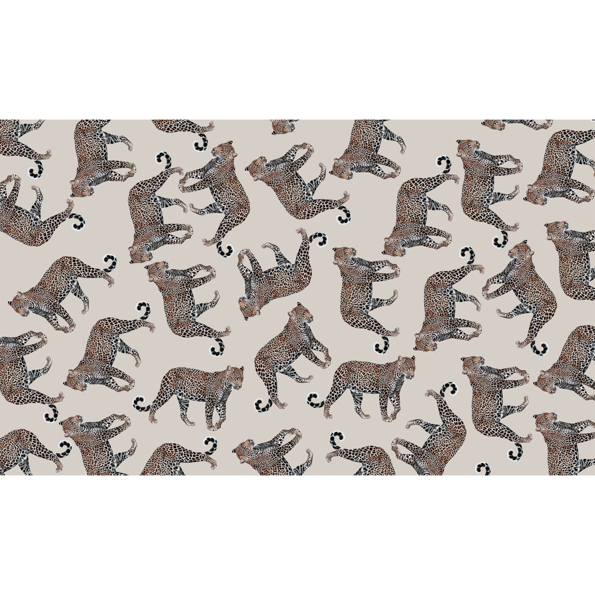 LEOPARD NATURAL CASHMERE SCARF