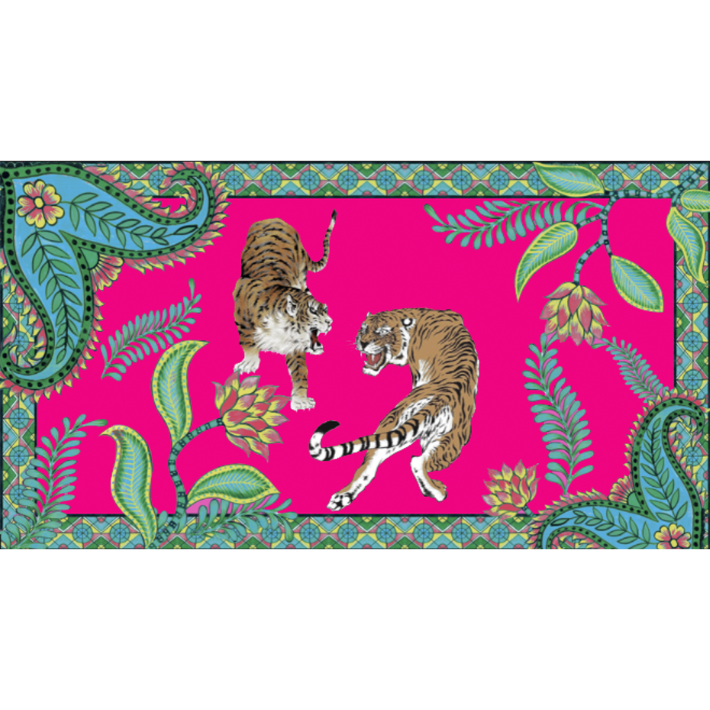 TIGER & JUNGLE CASHMERE SCARF LARGE