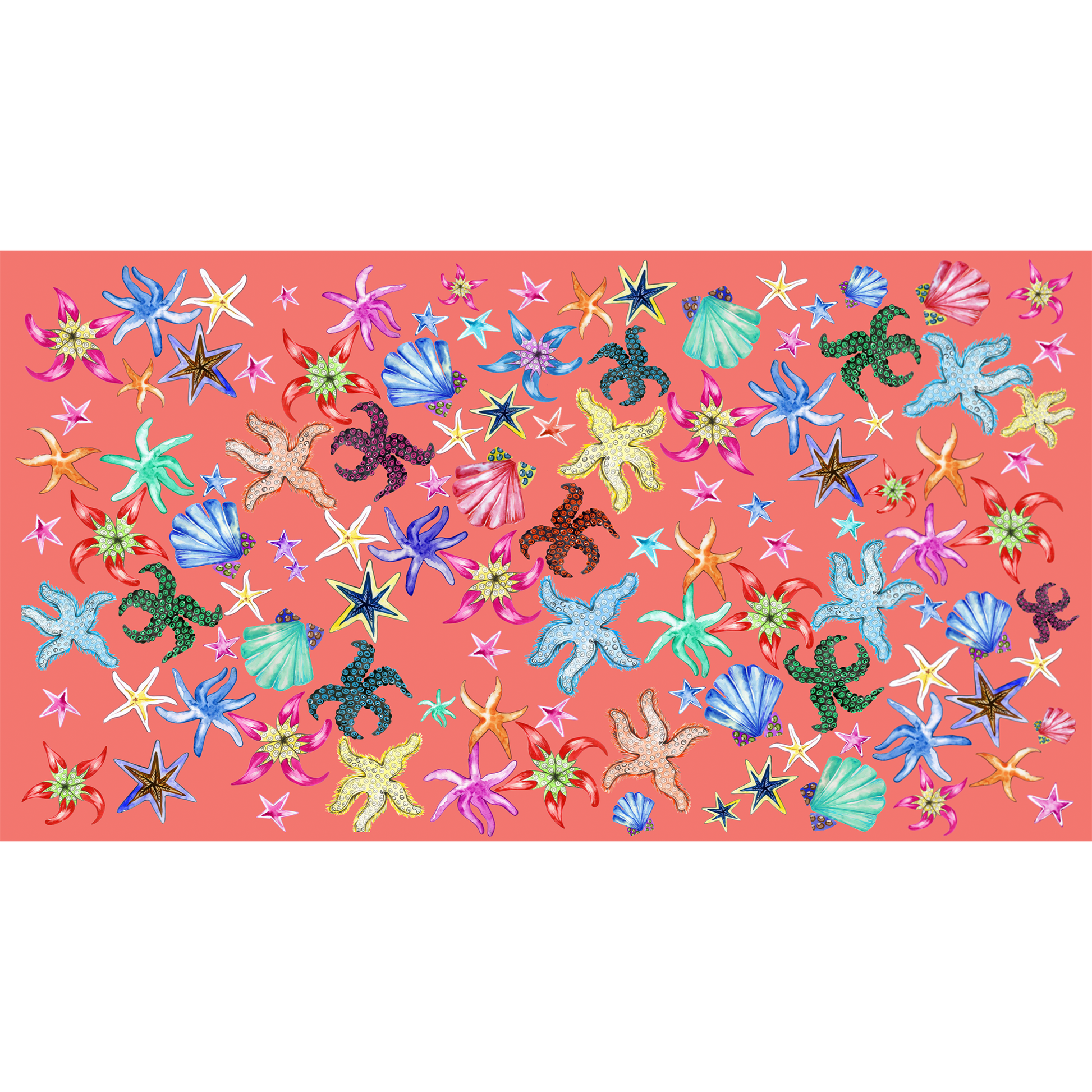 CORAL CASHMERE SCARF