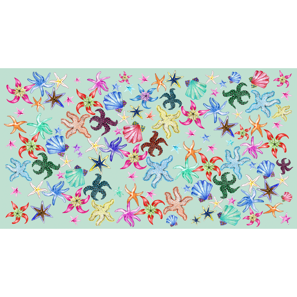 CORAL CASHMERE SCARF - MINT