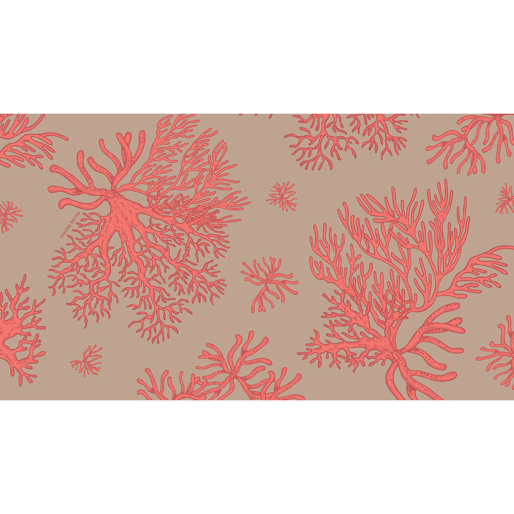 AMORAL CASHMERE SCARF - TAUPE/CORAL