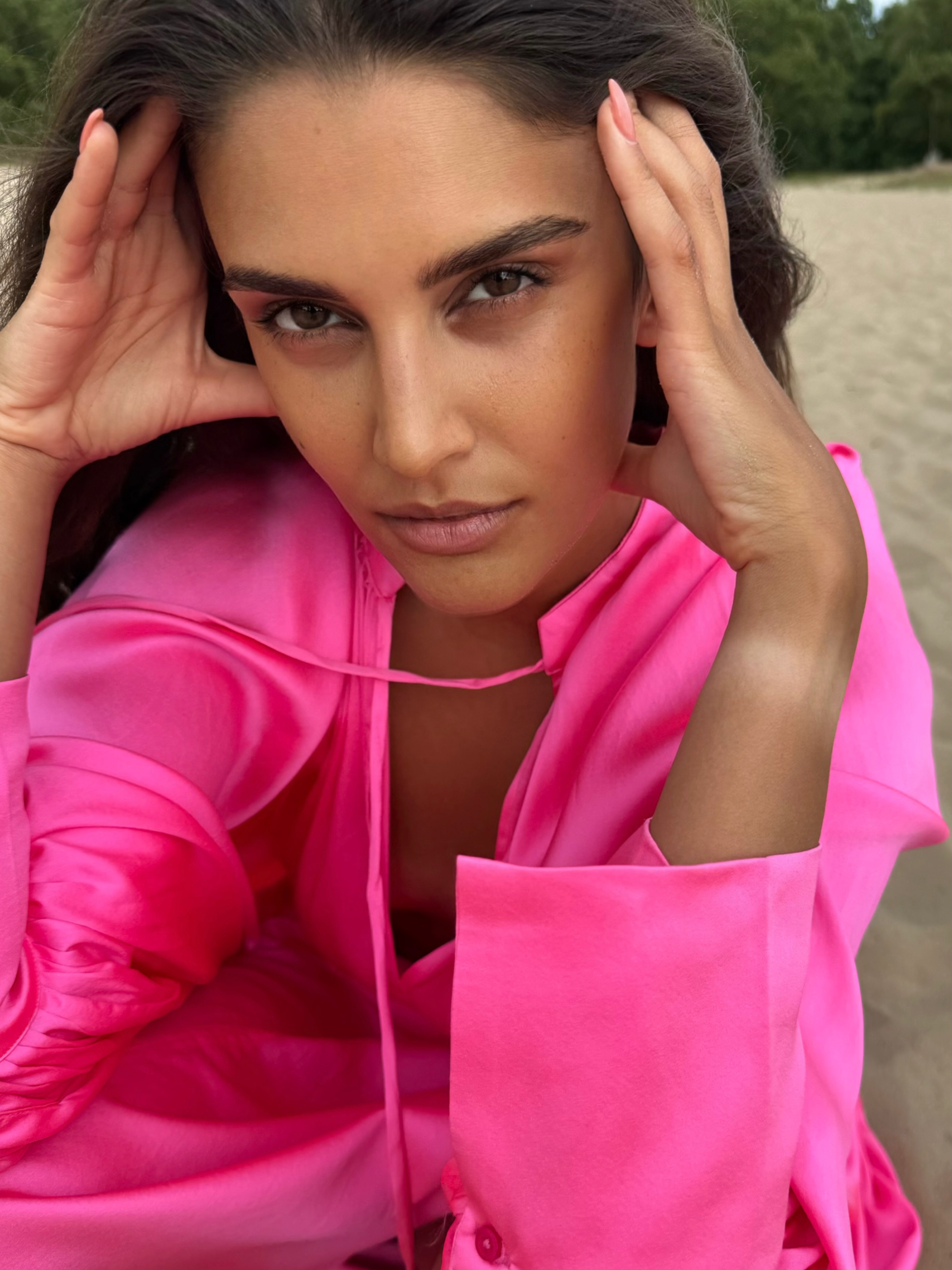 PLAIN SARA DRESS SILK STRETCH