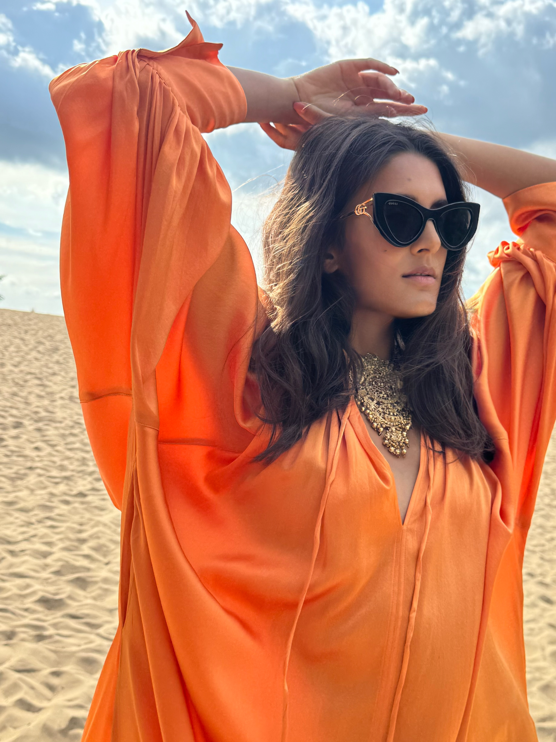 PLAIN SARA DRESS SILK STRETCH