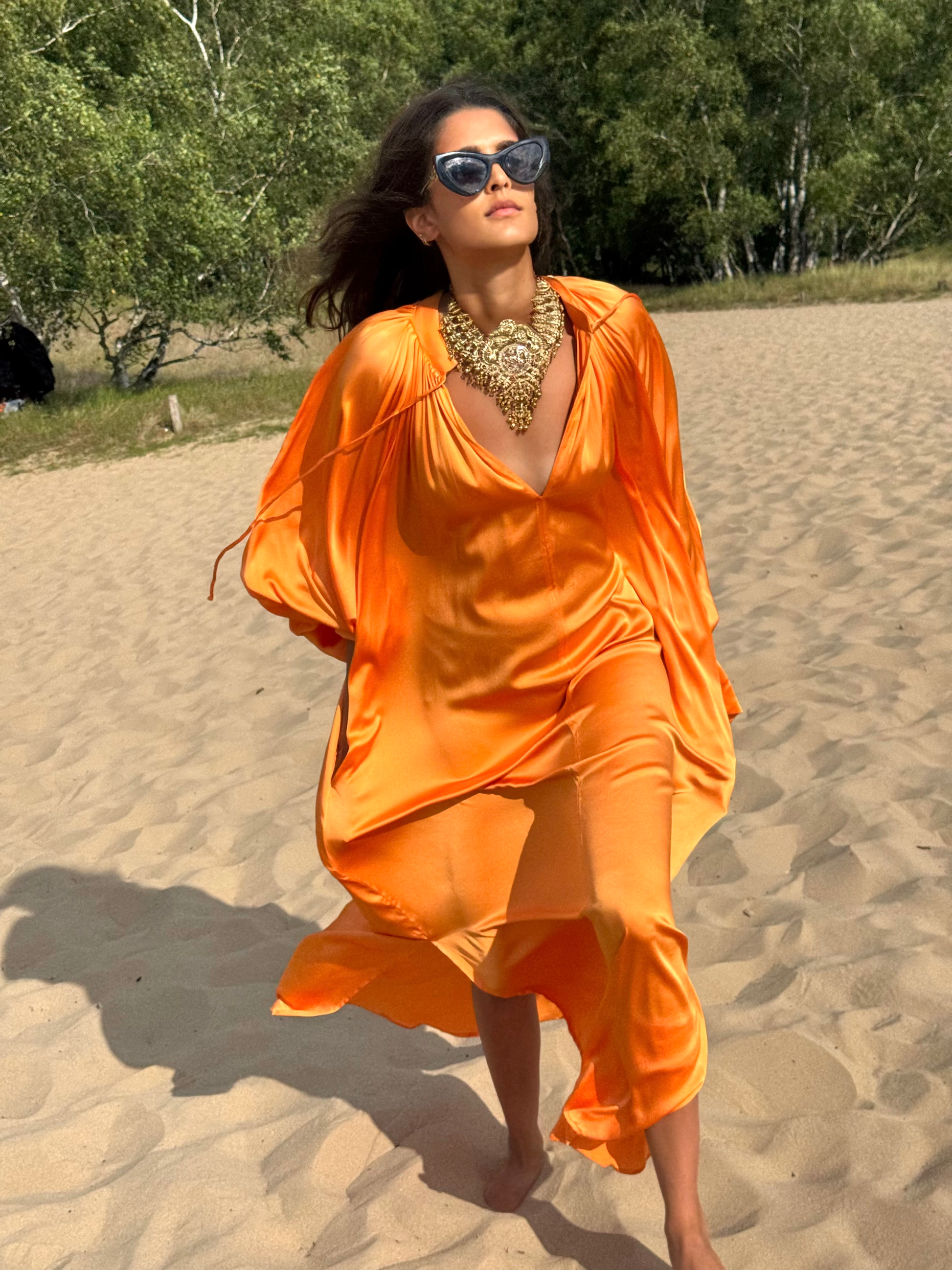 PLAIN SARA DRESS SILK STRETCH