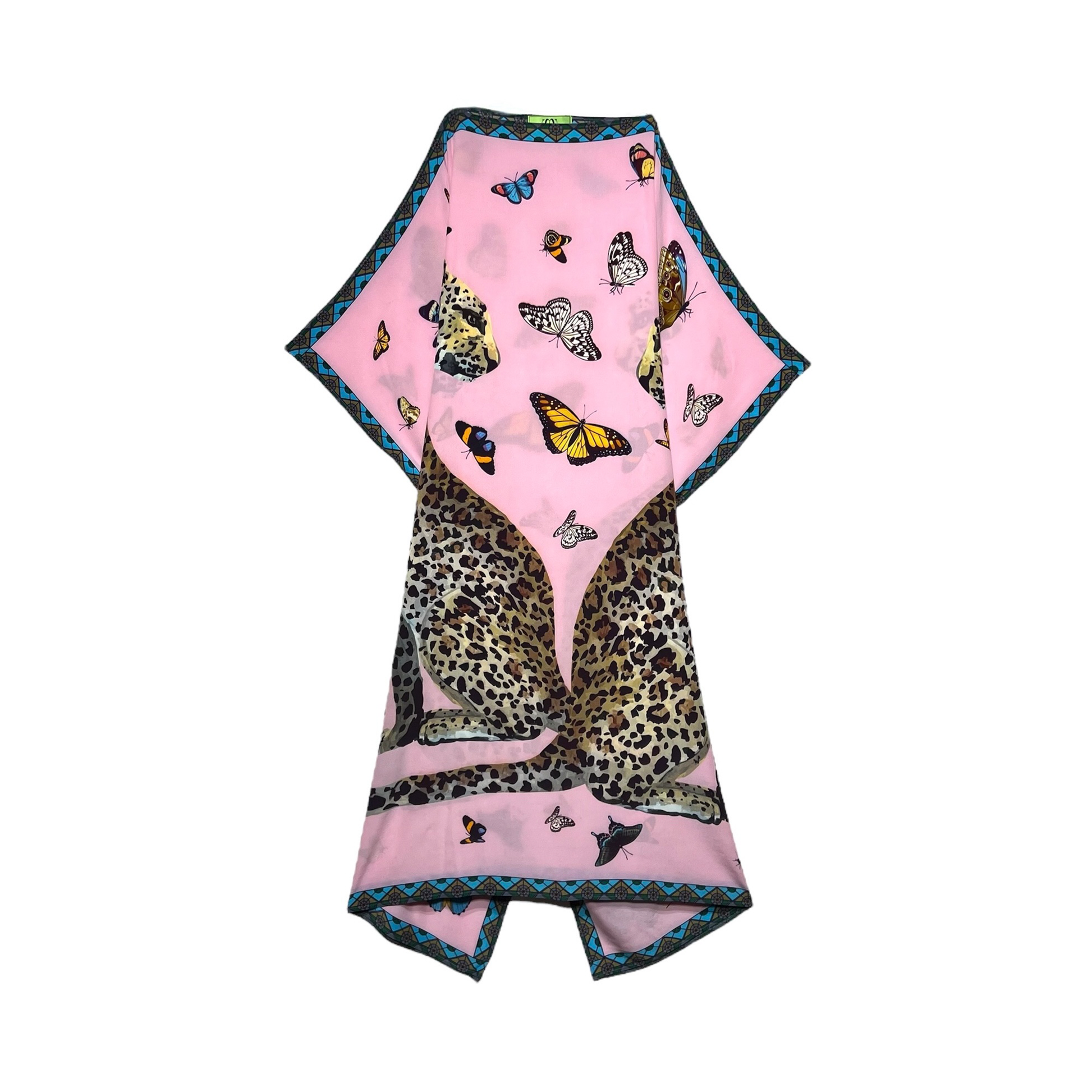 LEO & BUTTERFLY SILK TUNIC - ROSE