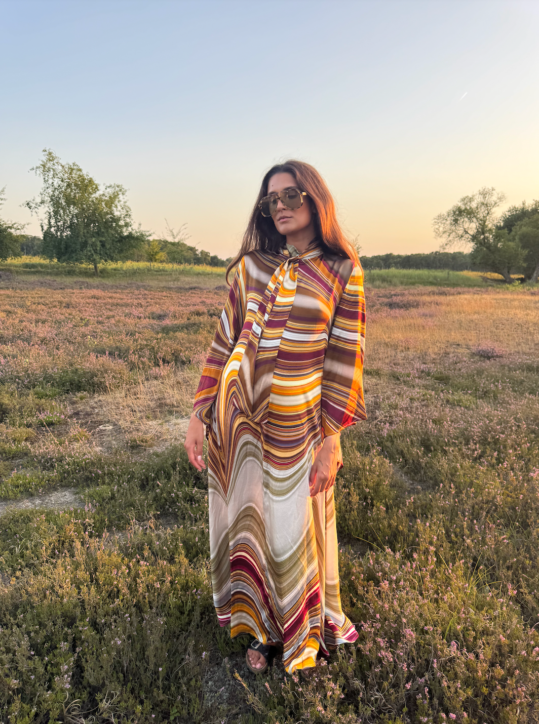 AUTUMN STRIPES PRINCESS DRESS