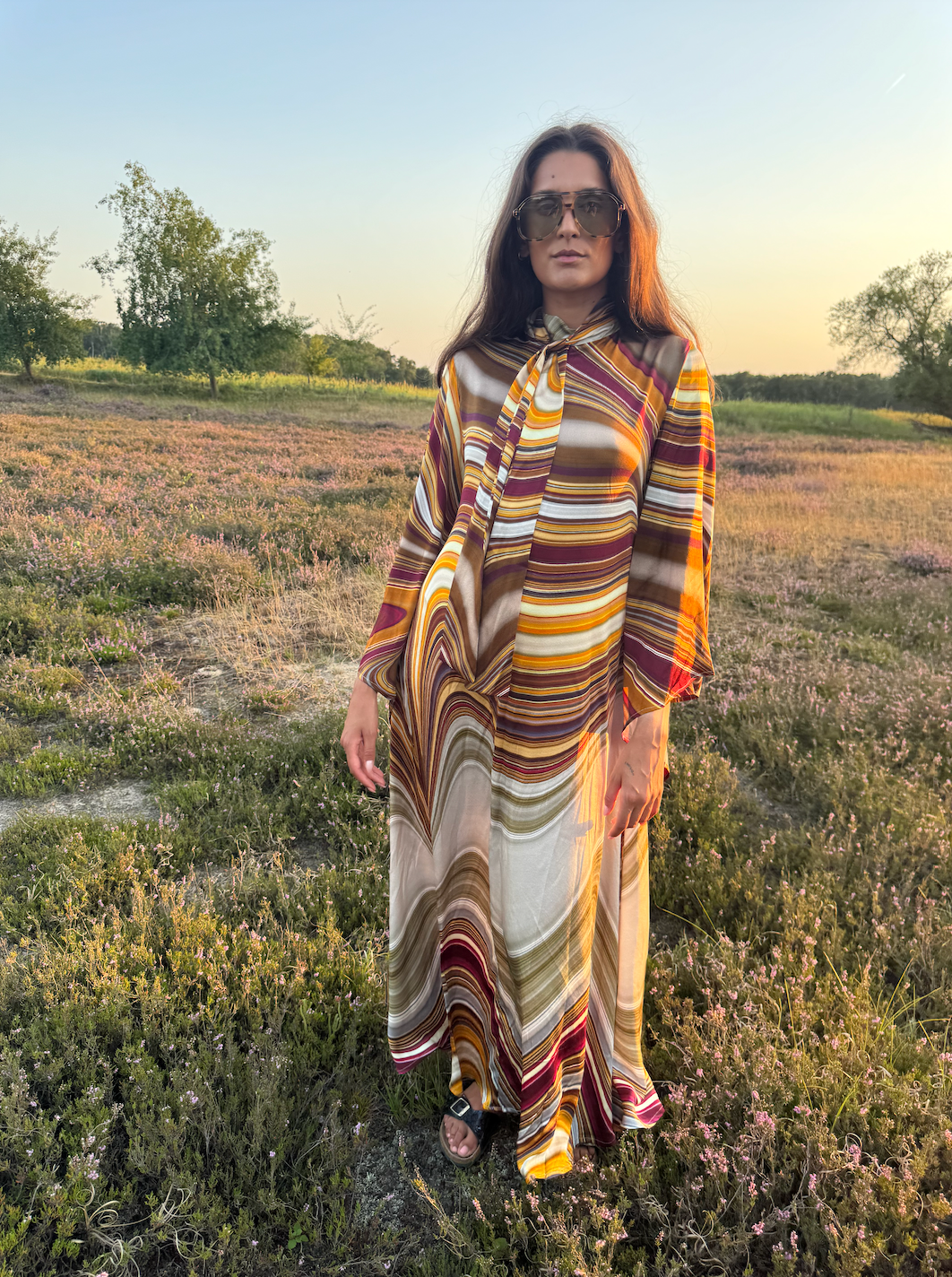 AUTUMN STRIPES PRINCESS DRESS