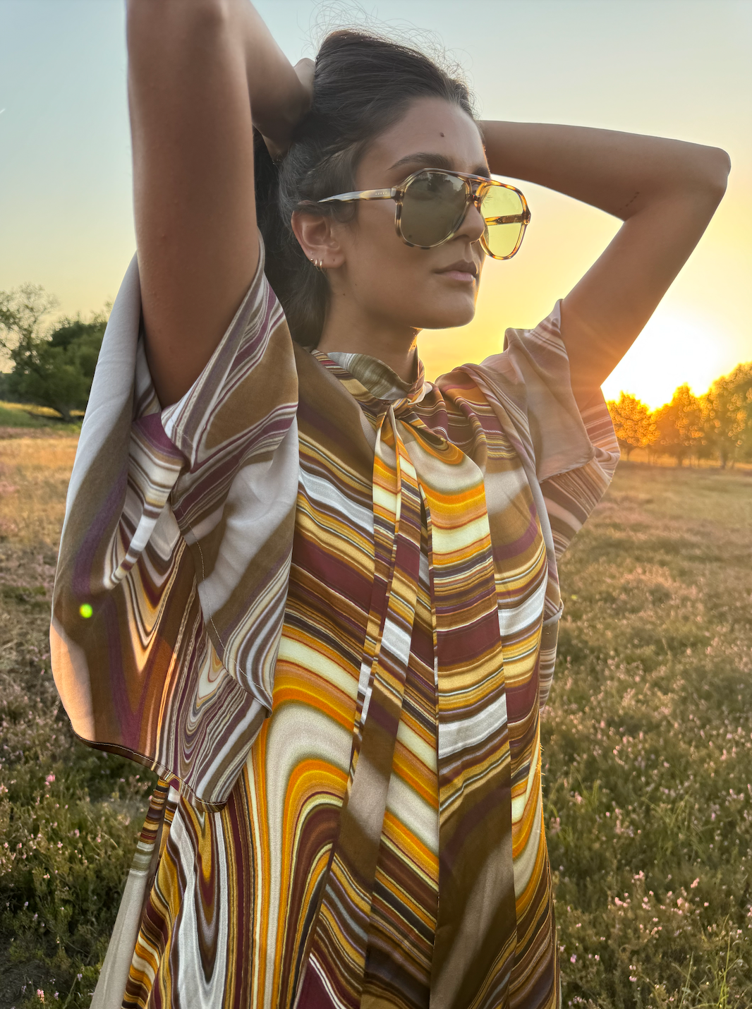 AUTUMN STRIPES PRINCESS DRESS