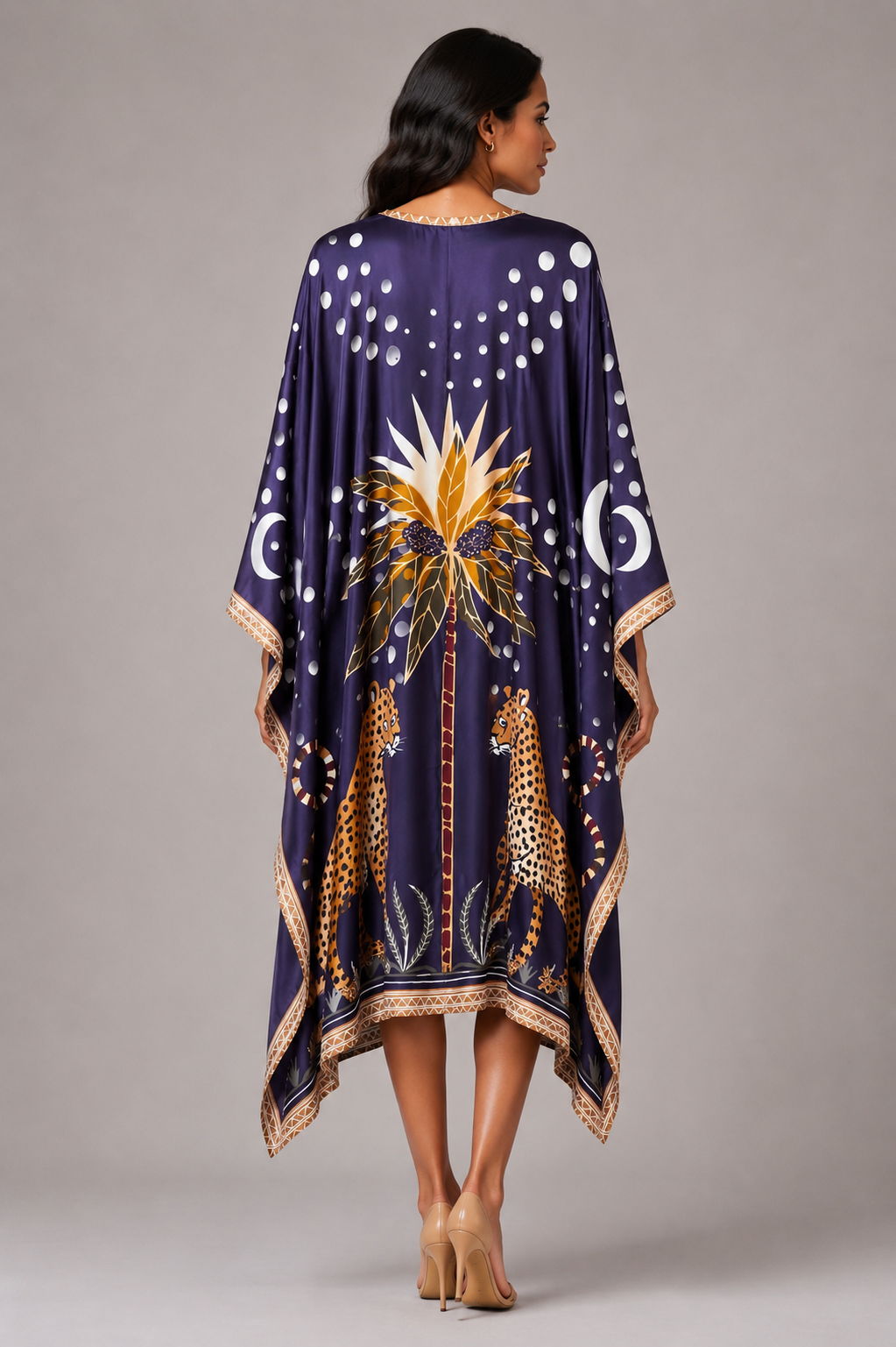 TWINS SELMA SILK DRESS - COMPOST